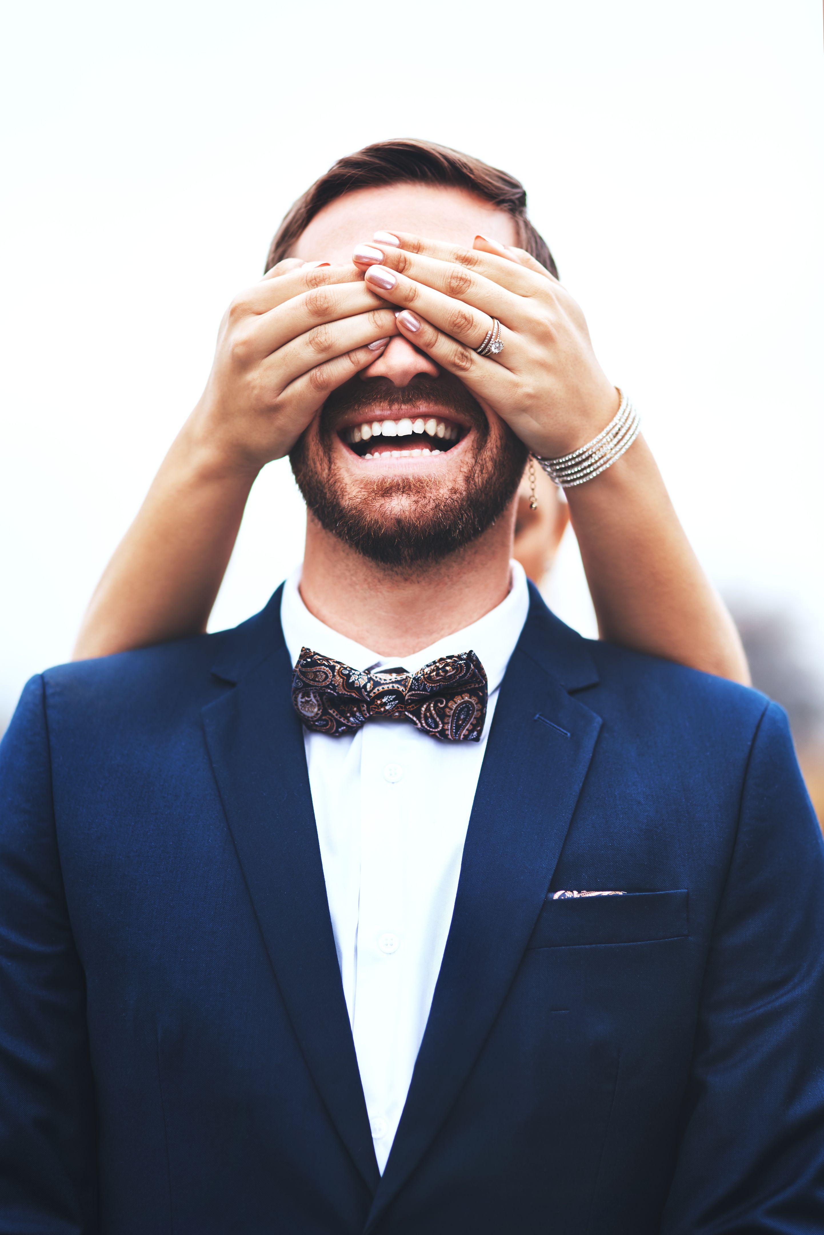 happy bride groom