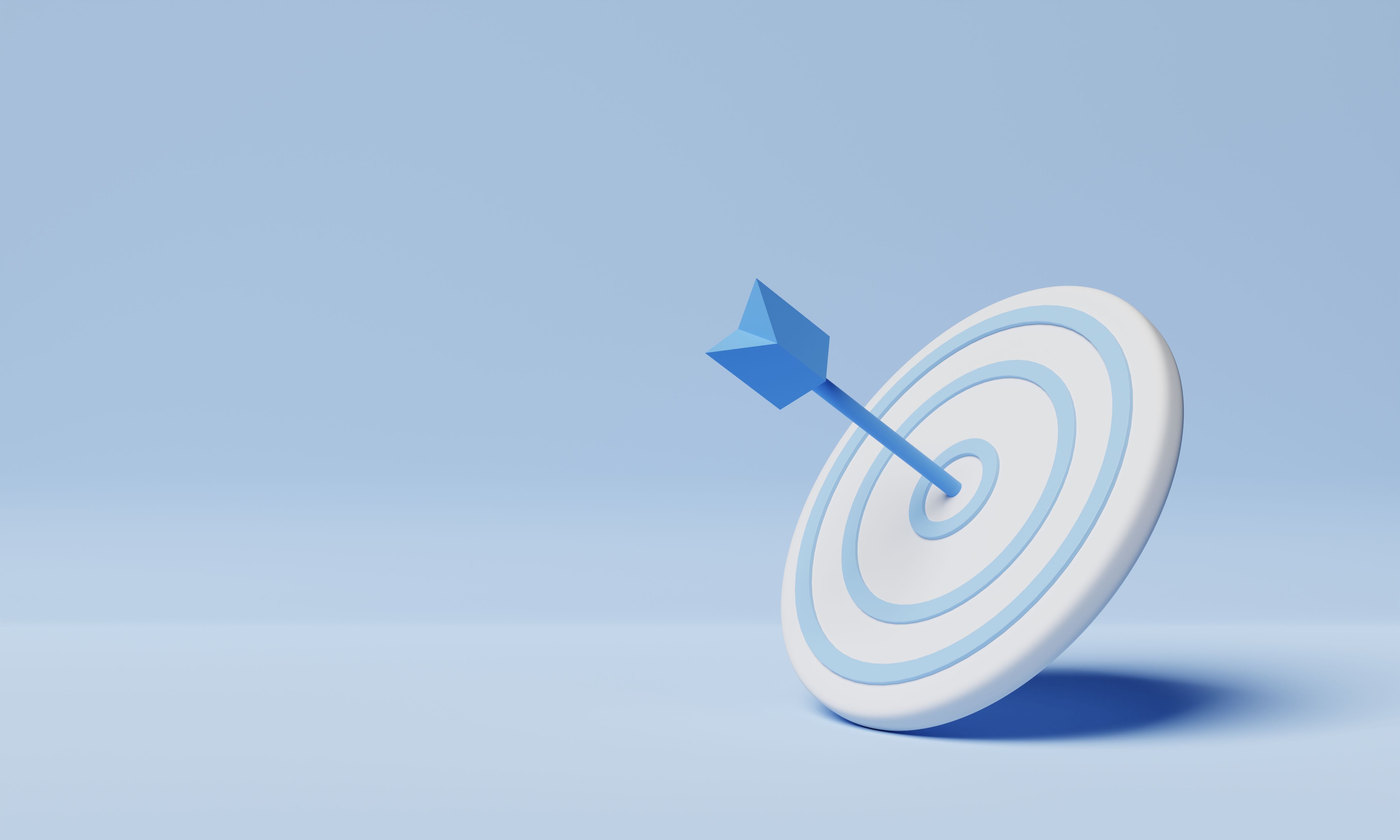 Blue dartboard as business target on red background. Business success and Challenge concept. 3D illustration rendering Blue dartboard as business target on red background. Business success and Challenge concept. 3D illustration rendering