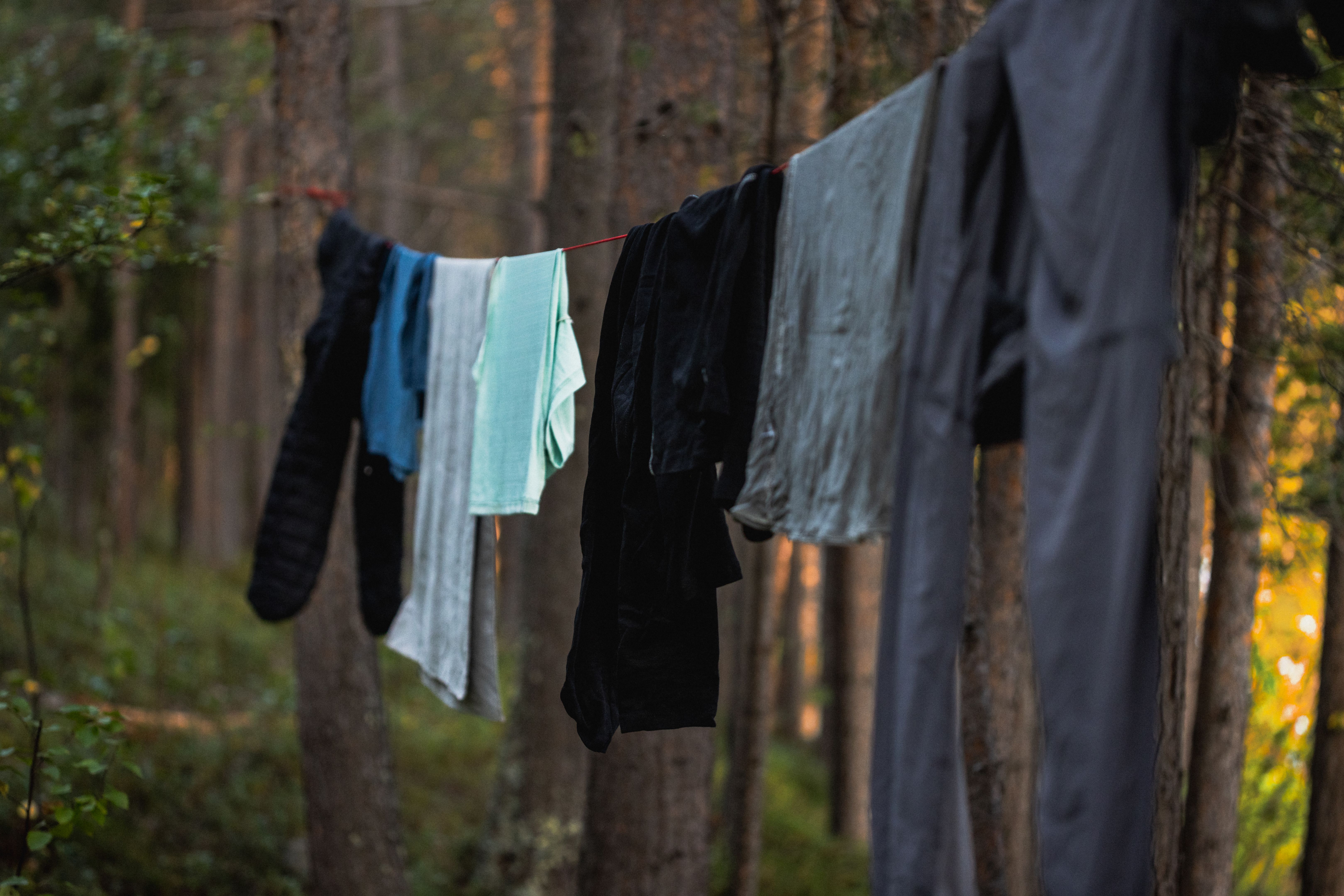 air drying clothes