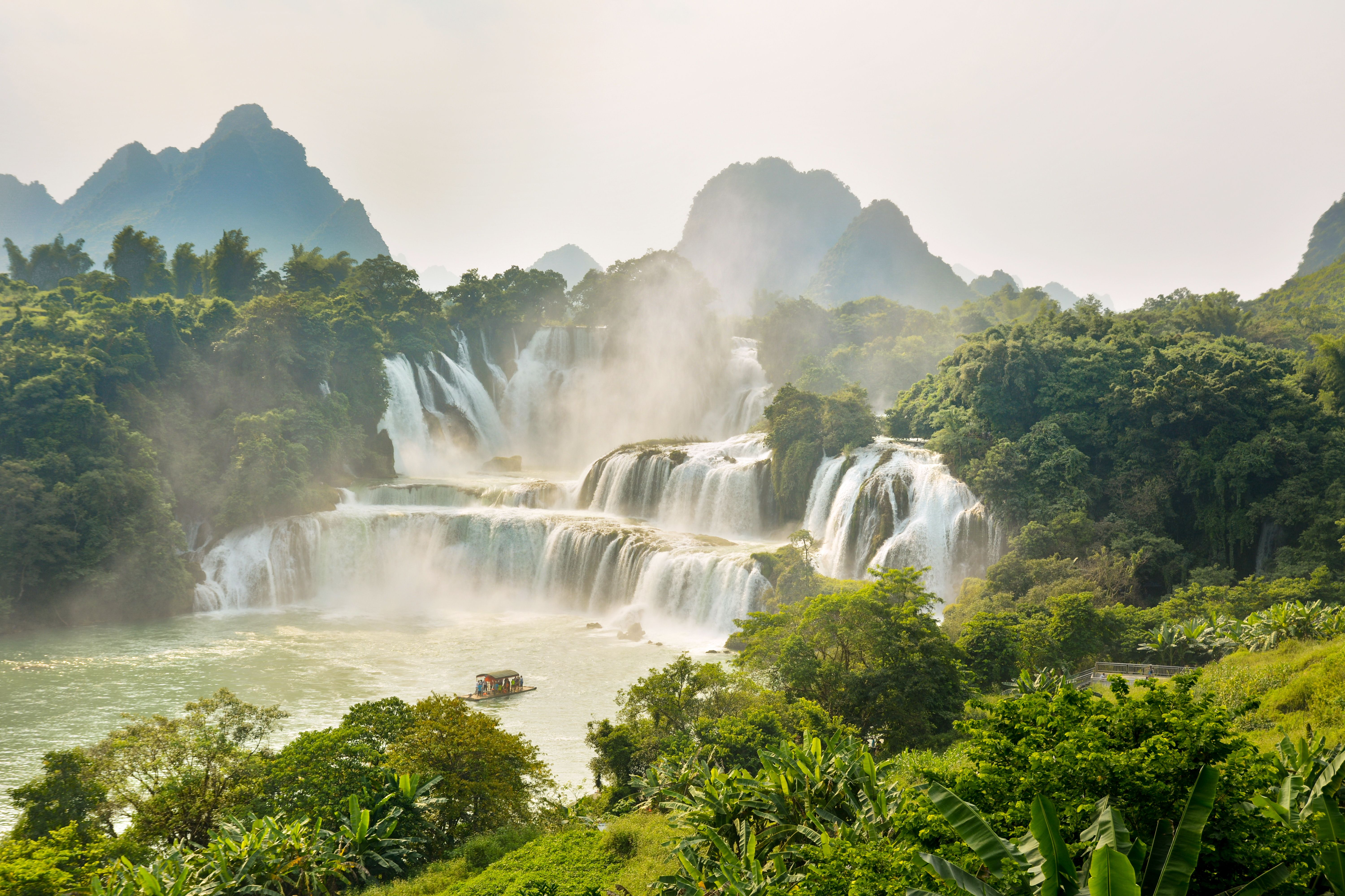 Stunning view at Detian waterfall in Guangxi, China Stunning view at Detian waterfall in Guangxi, China