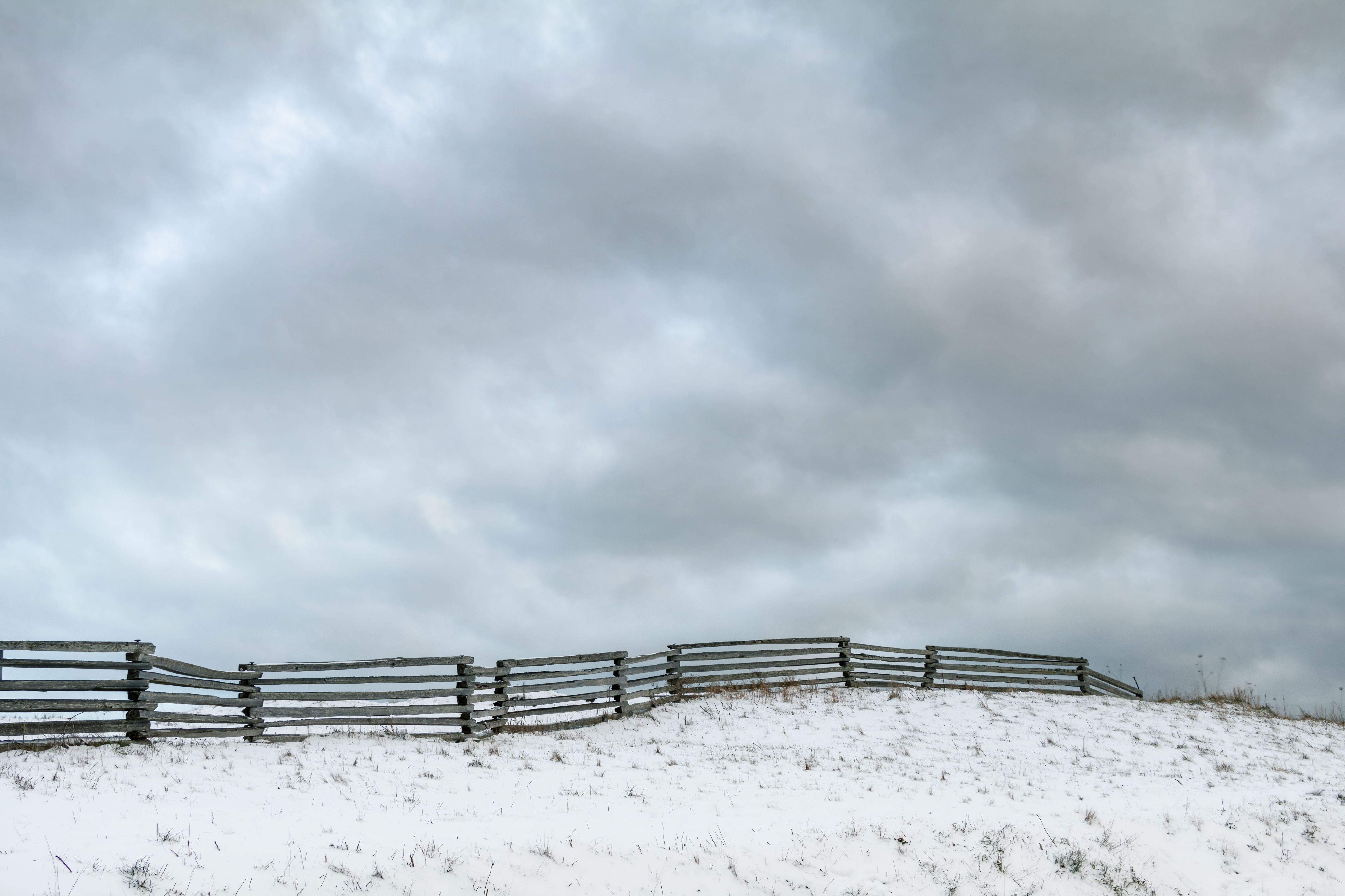 winter fence snow
