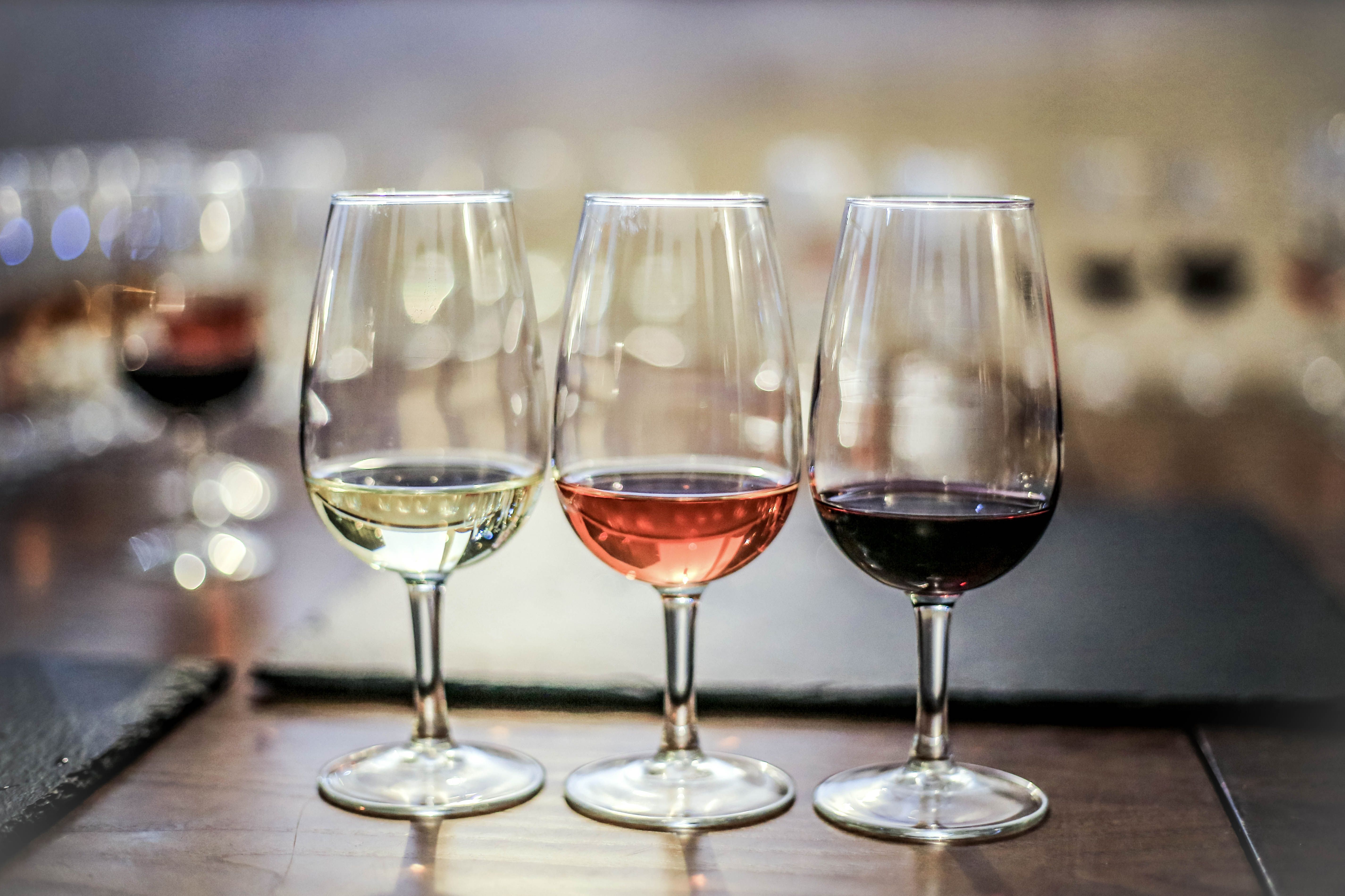 wine glass table