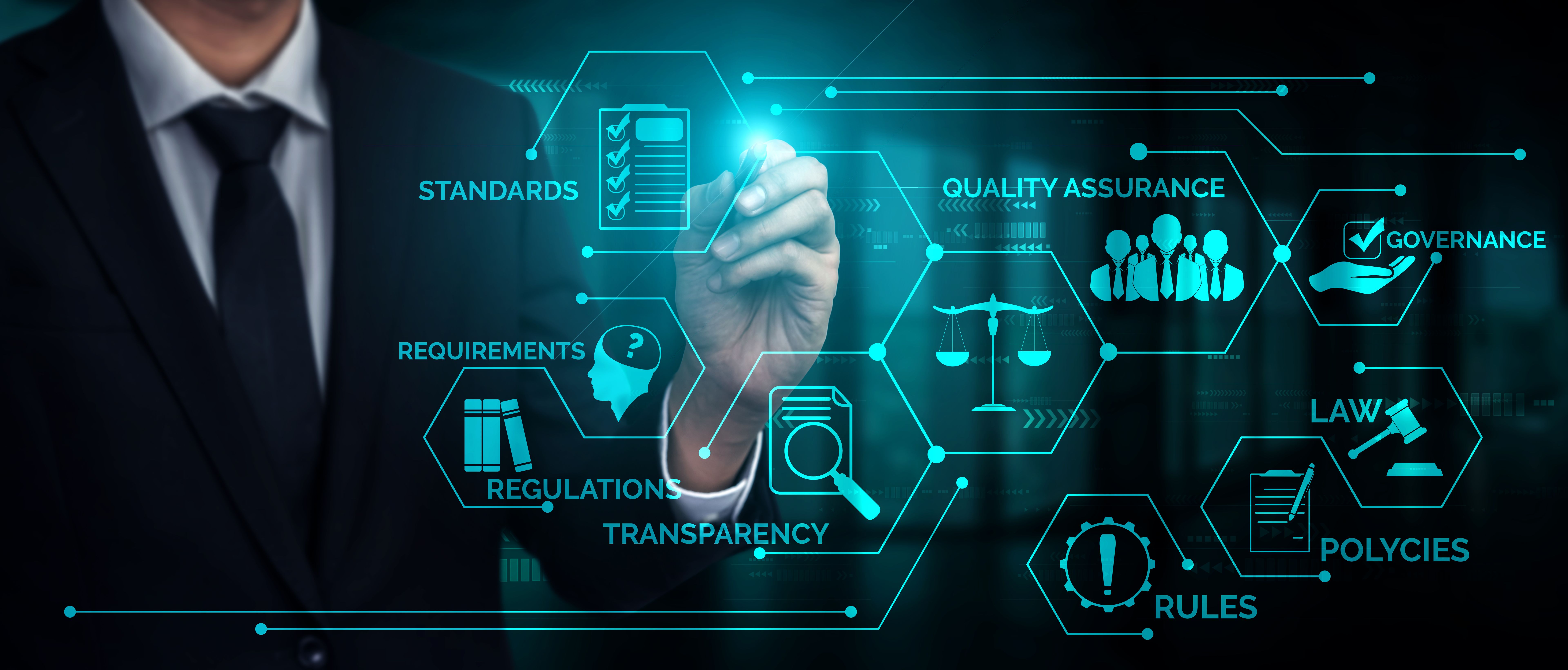 Compliance rule law and regulation graphic interface for business quality policy Compliance rule law and regulation graphic interface for business quality policy