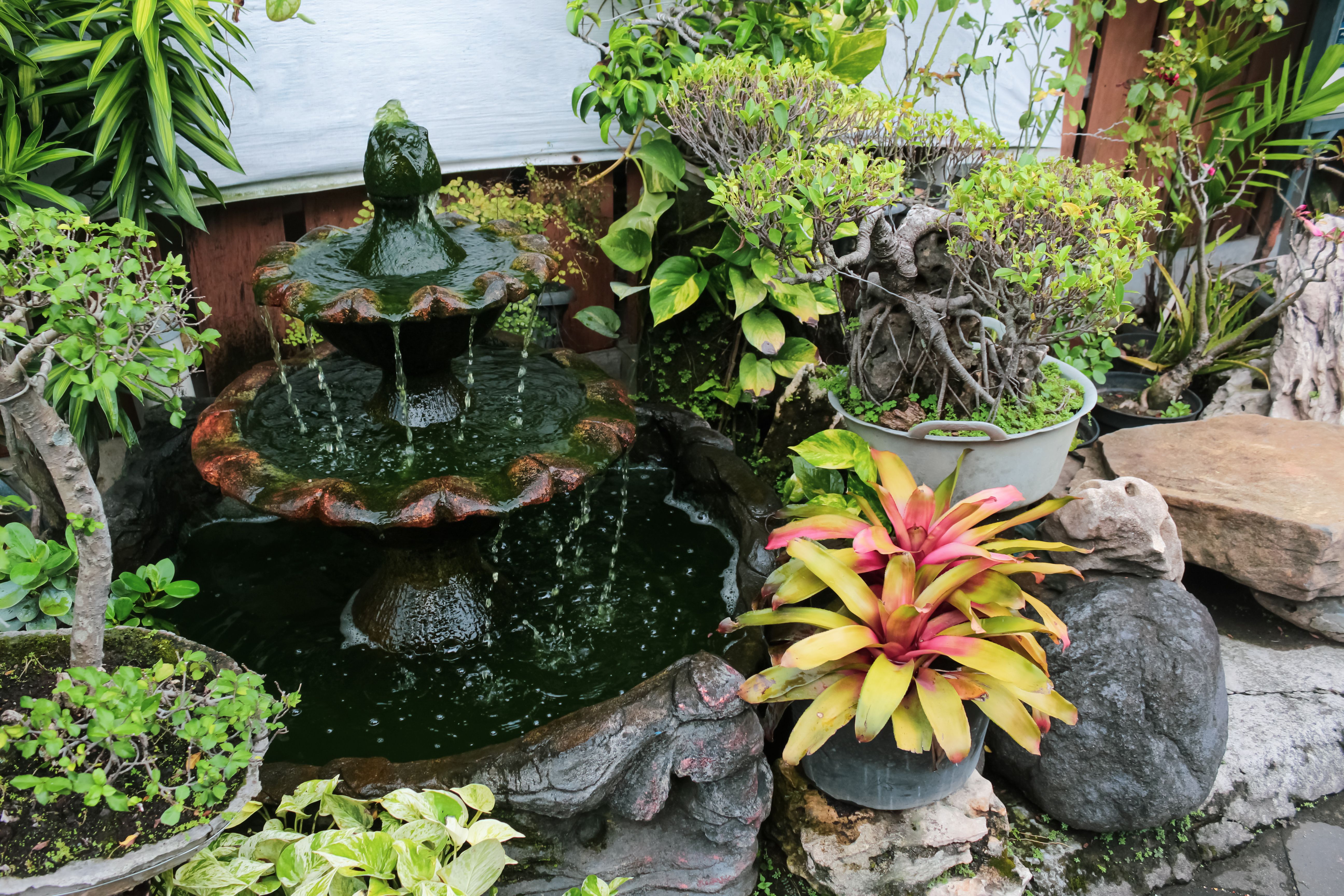 small garden fountain