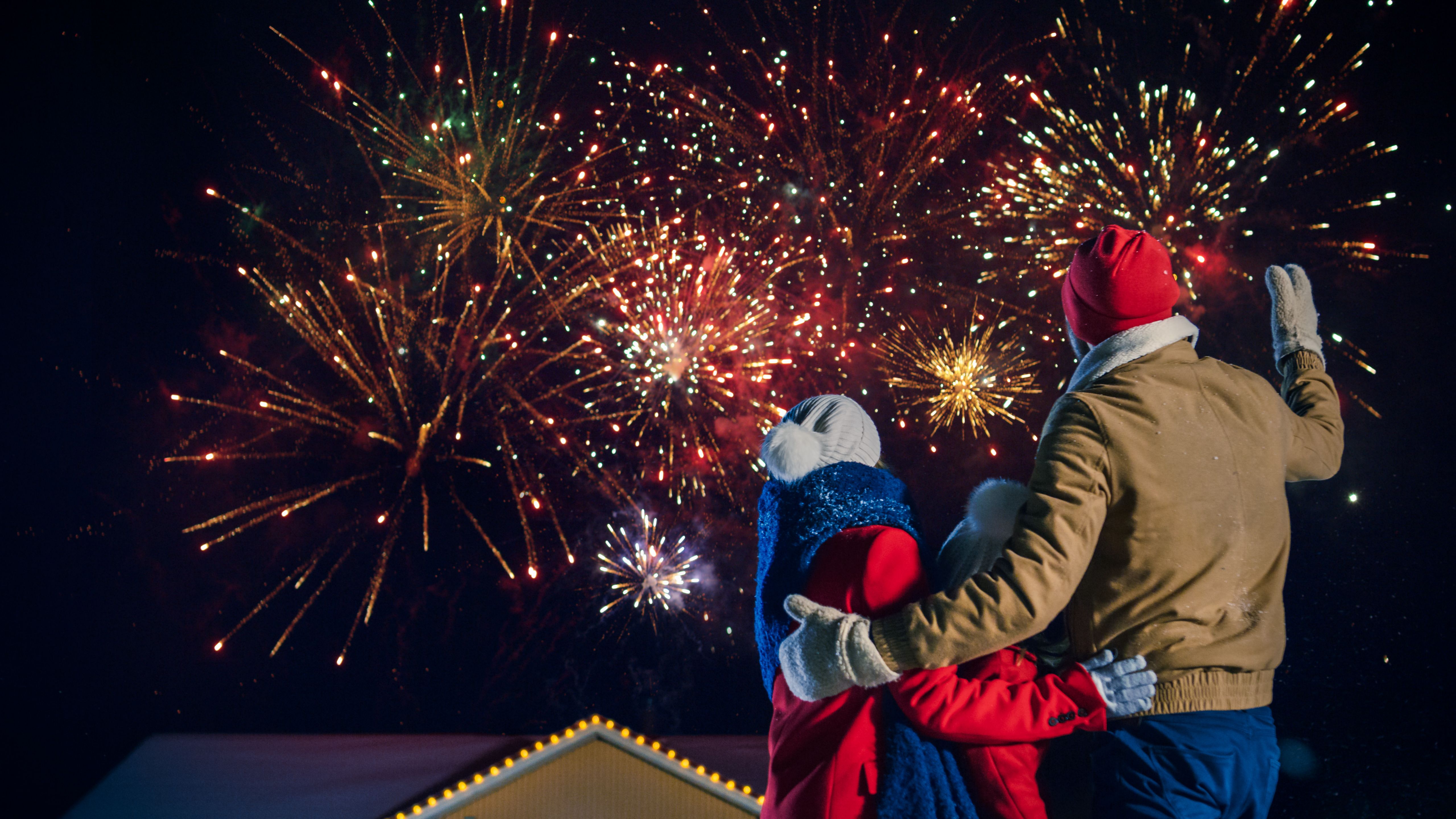 winter fireworks