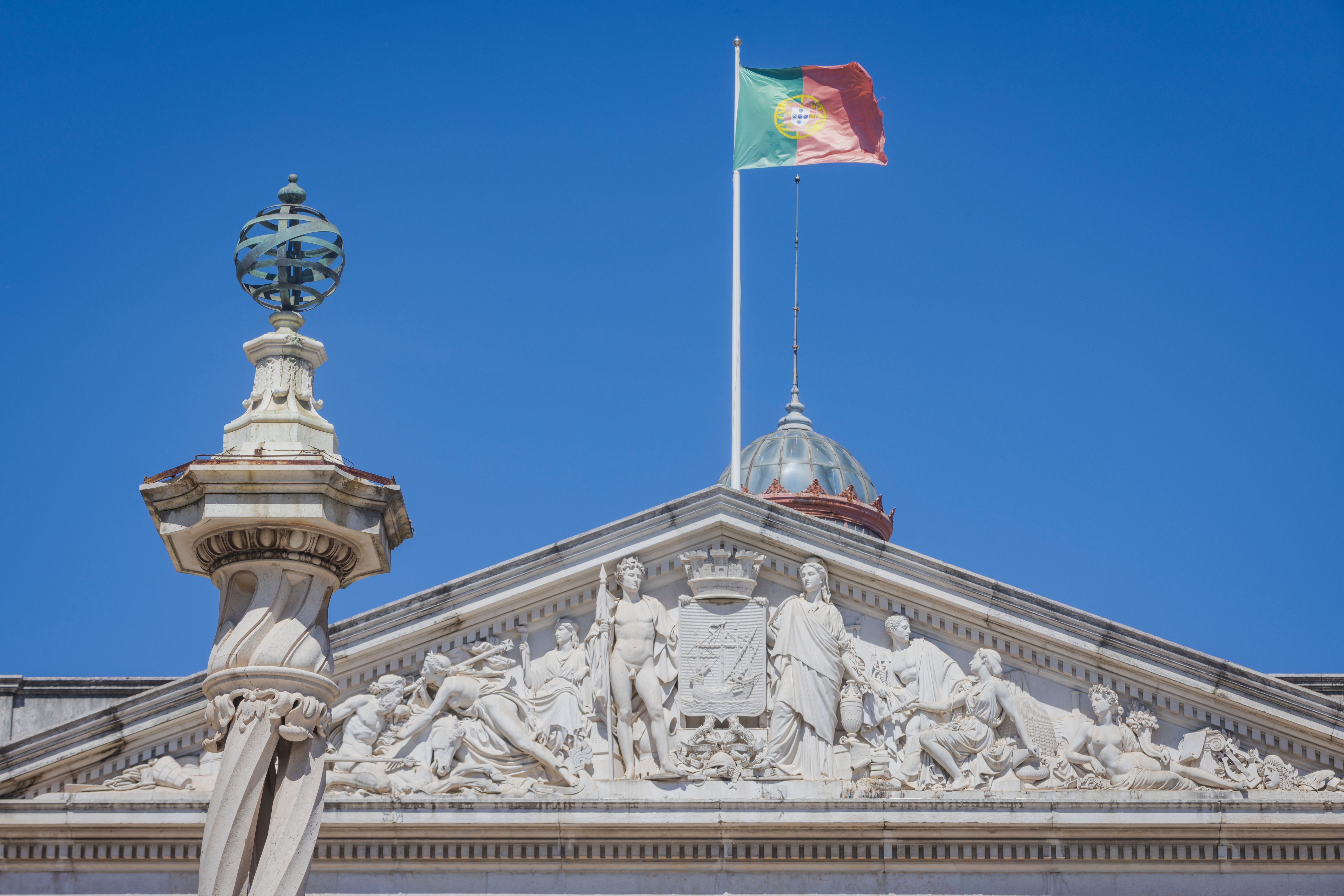 exterior of the neoclassical Lisbon City Hall on Praça do Município exterior of the neoclassical Lisbon City Hall on Praça do Município