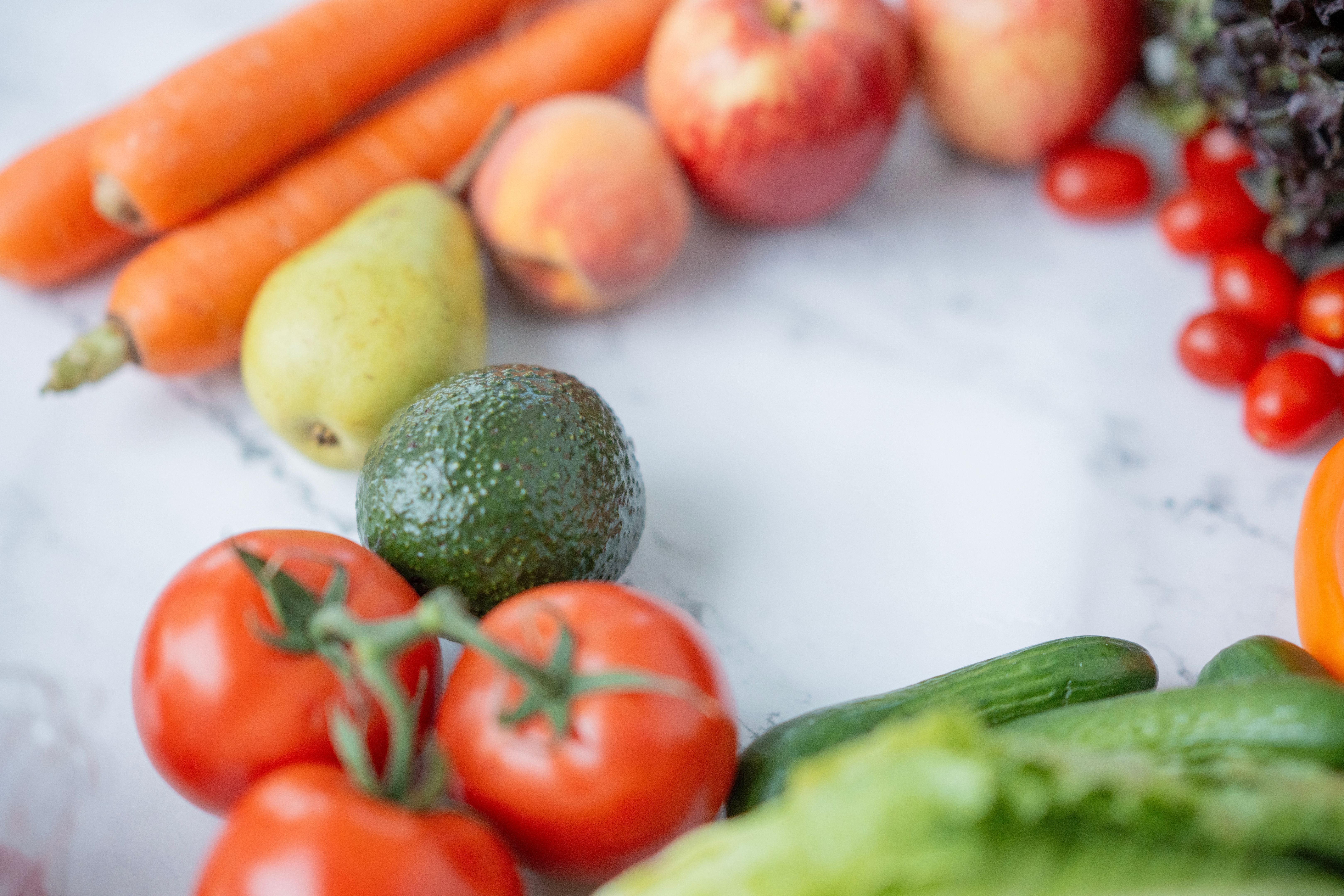 organic food selection