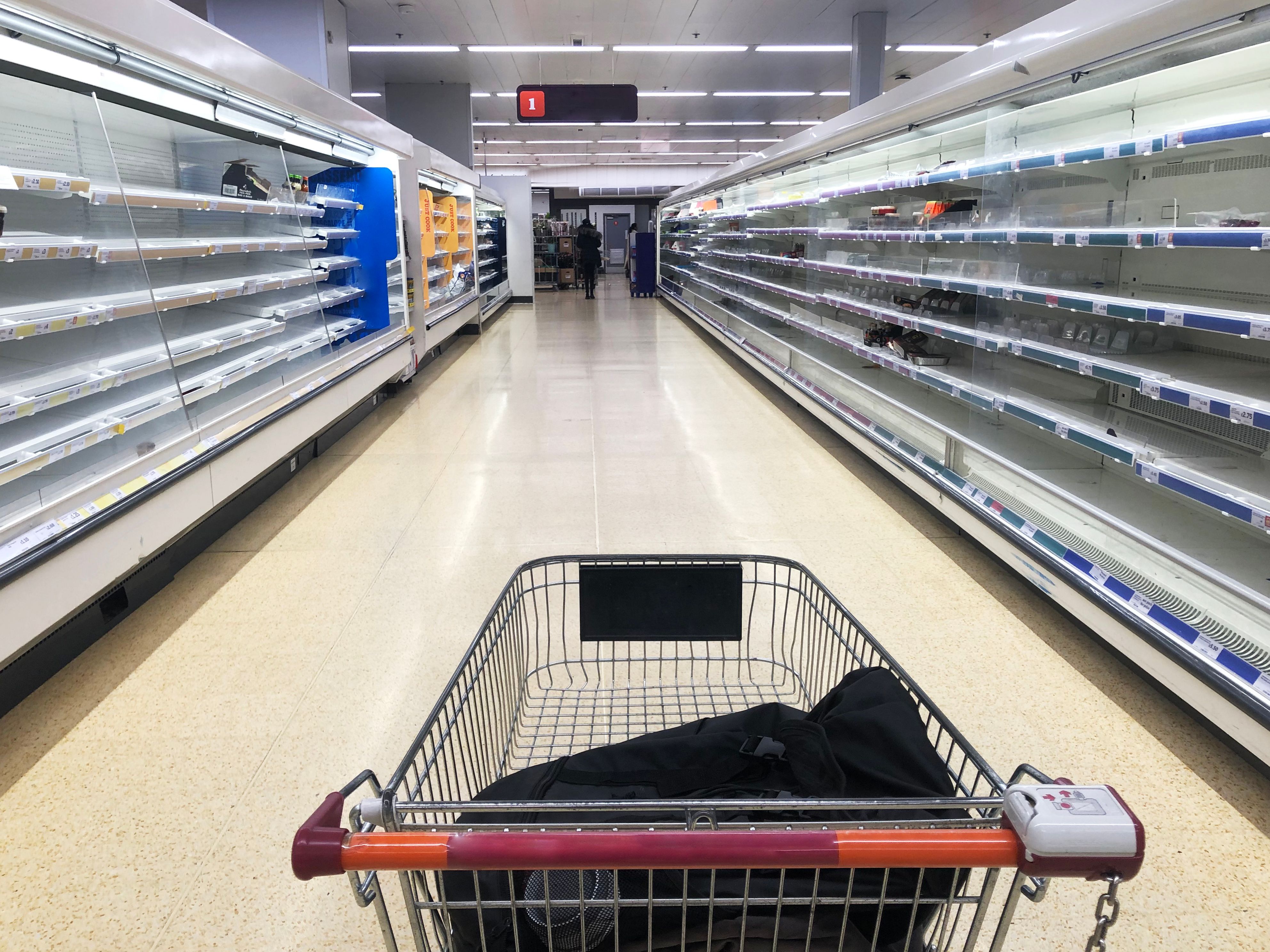 empty shelves