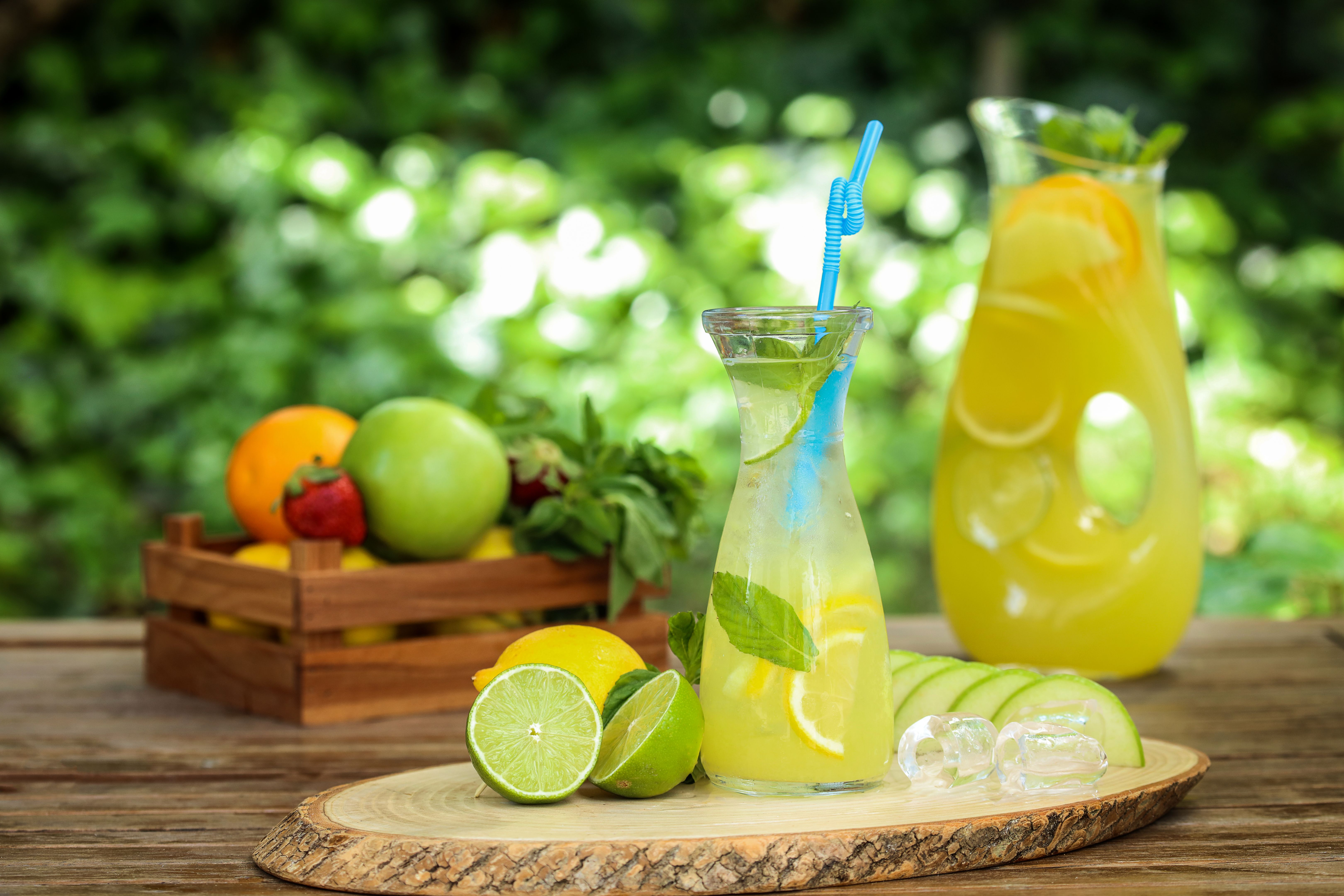 herbs fruit lemonade