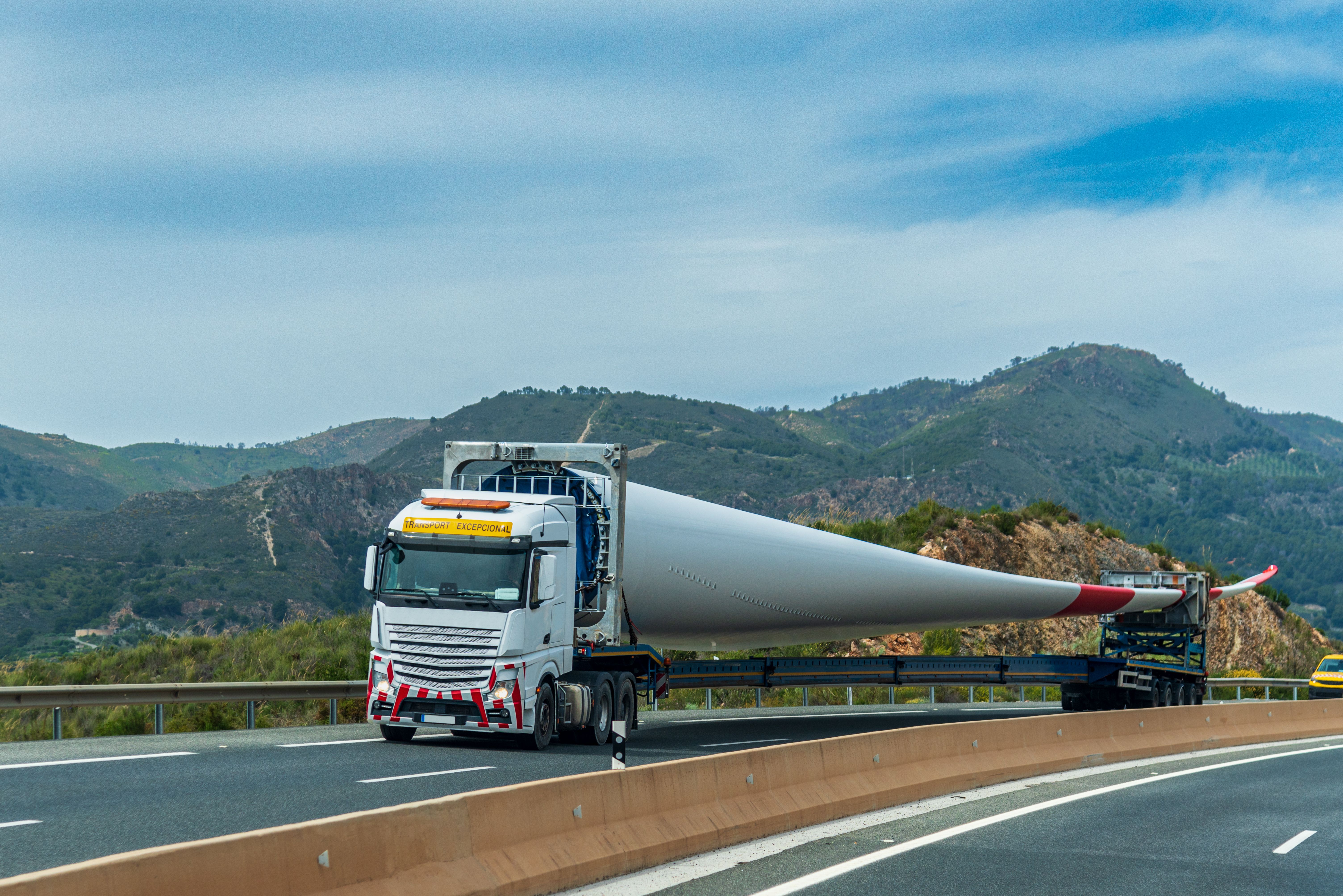 truck carrying turbine