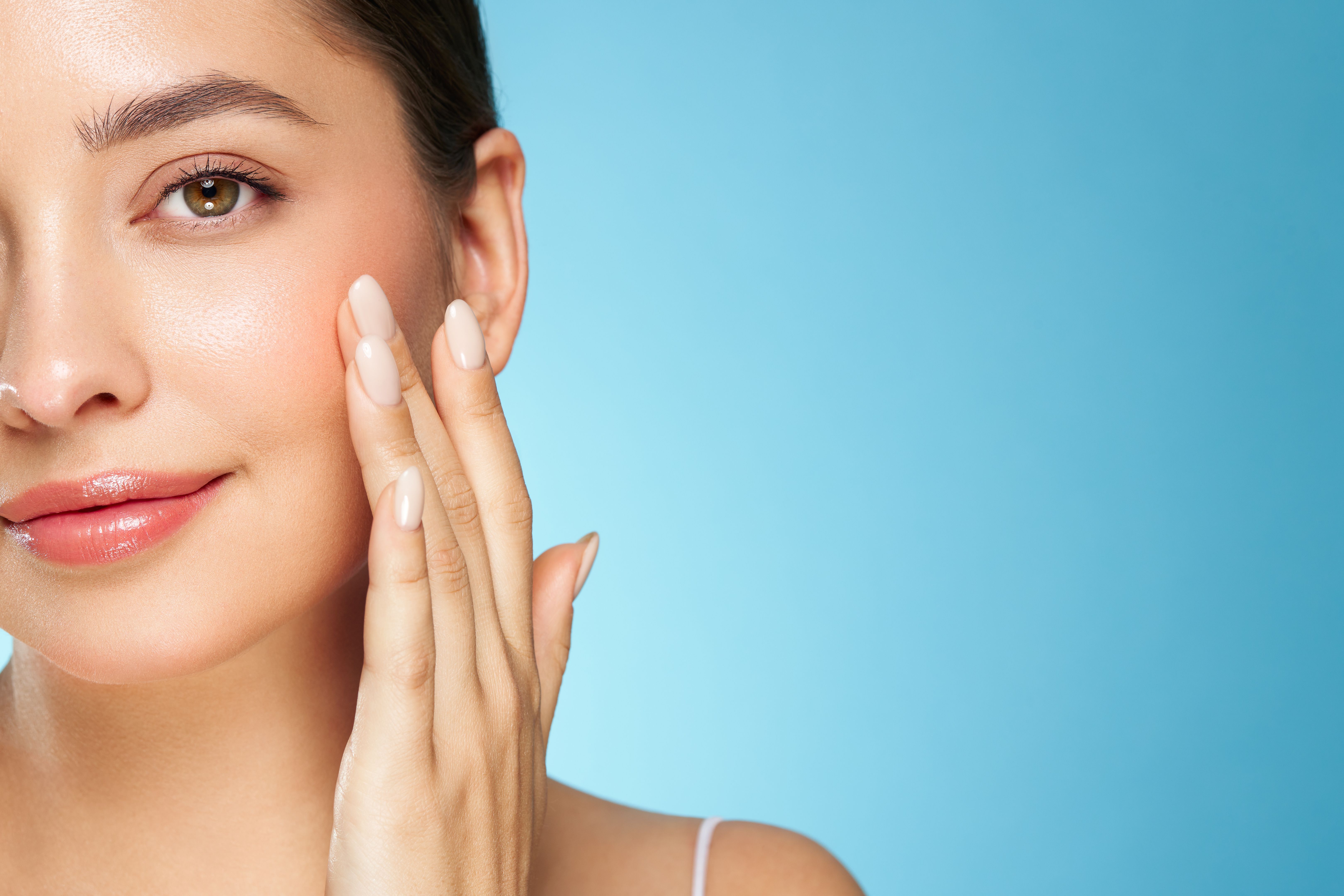 Portrait beautiful young woman with clean fresh skin