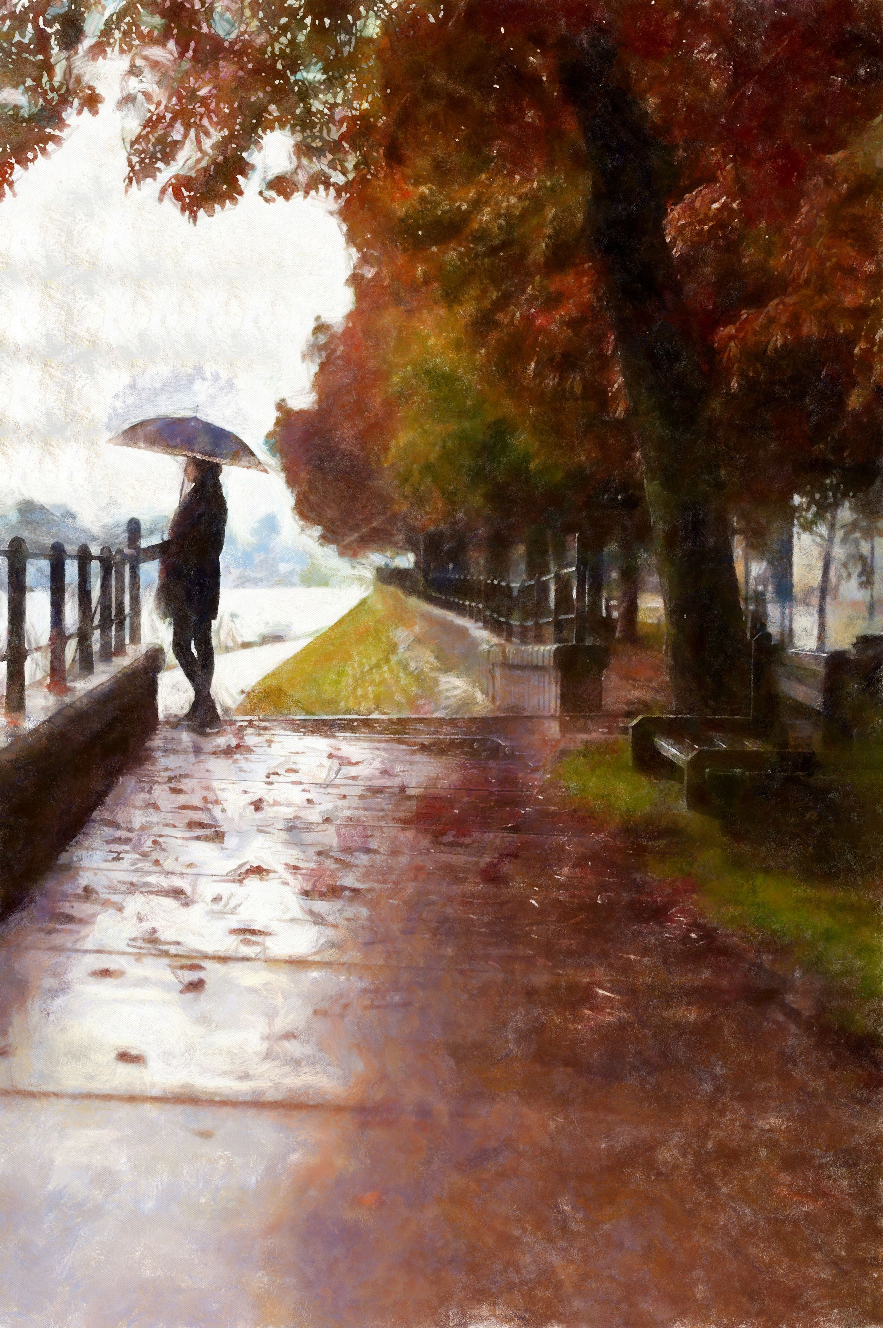 rainy weather painting