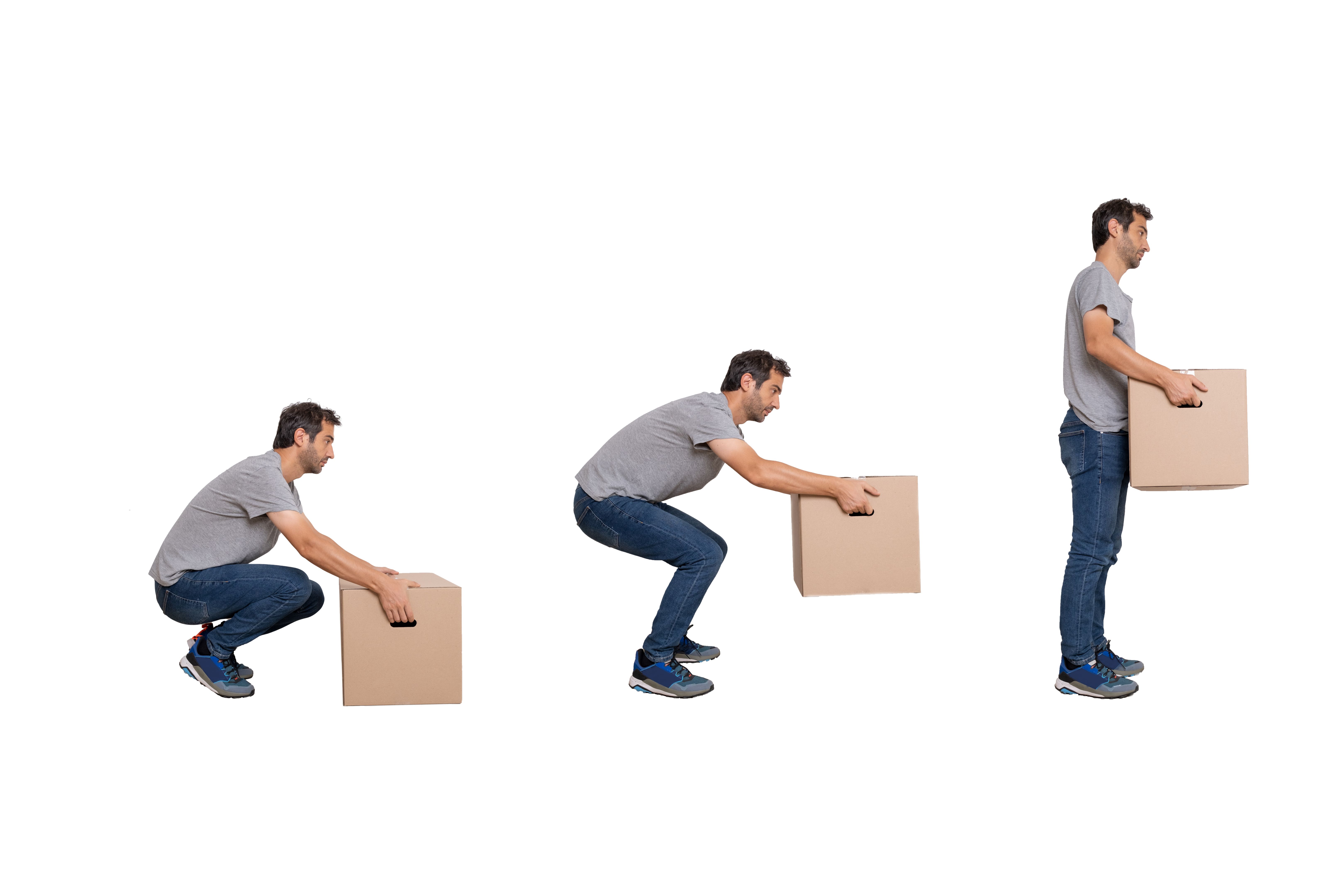 person lifting box