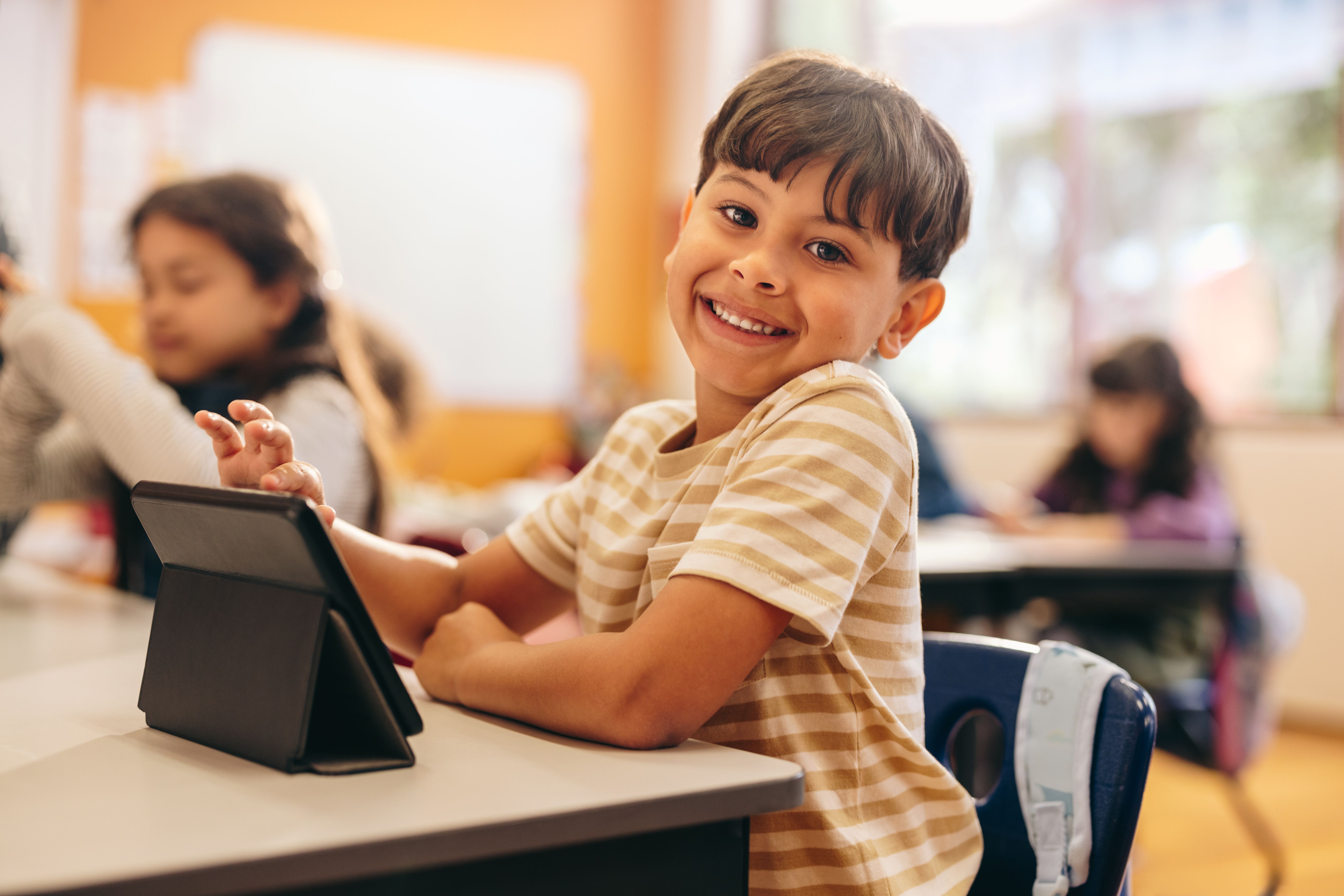 child using tablet