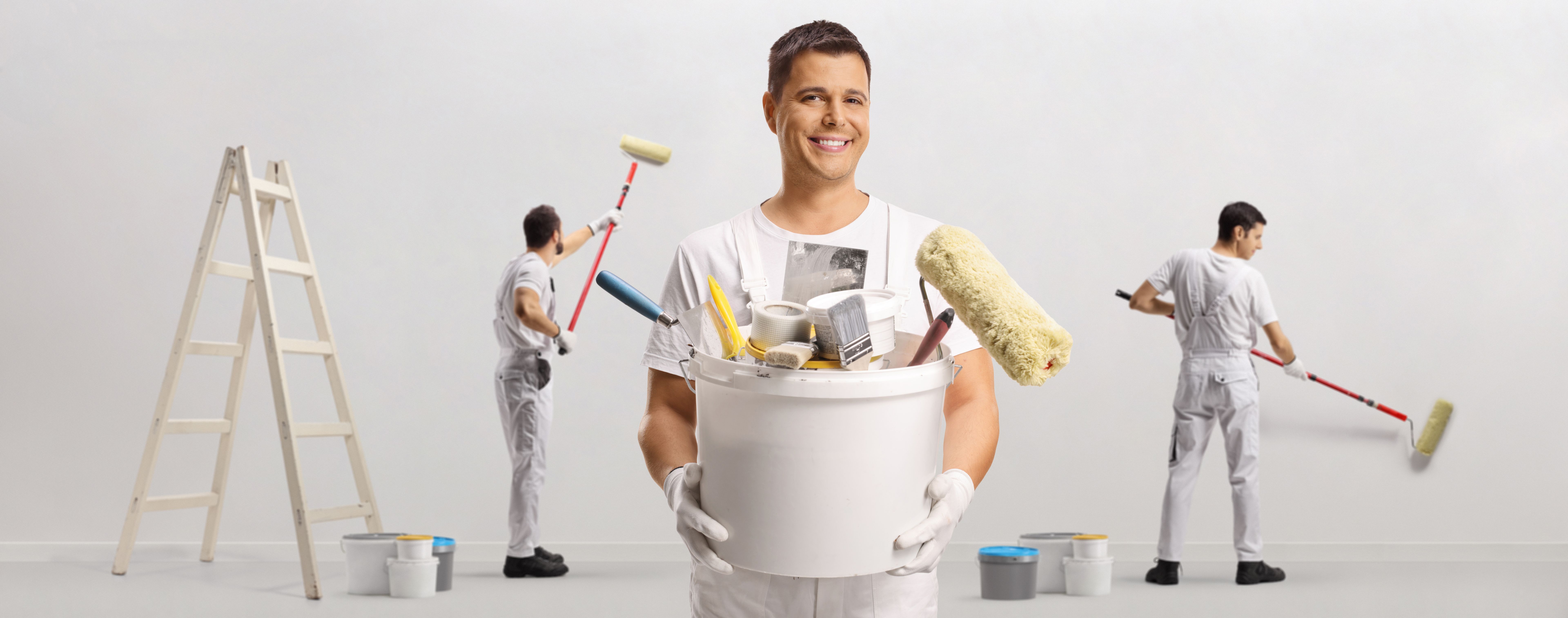commercial painter at work