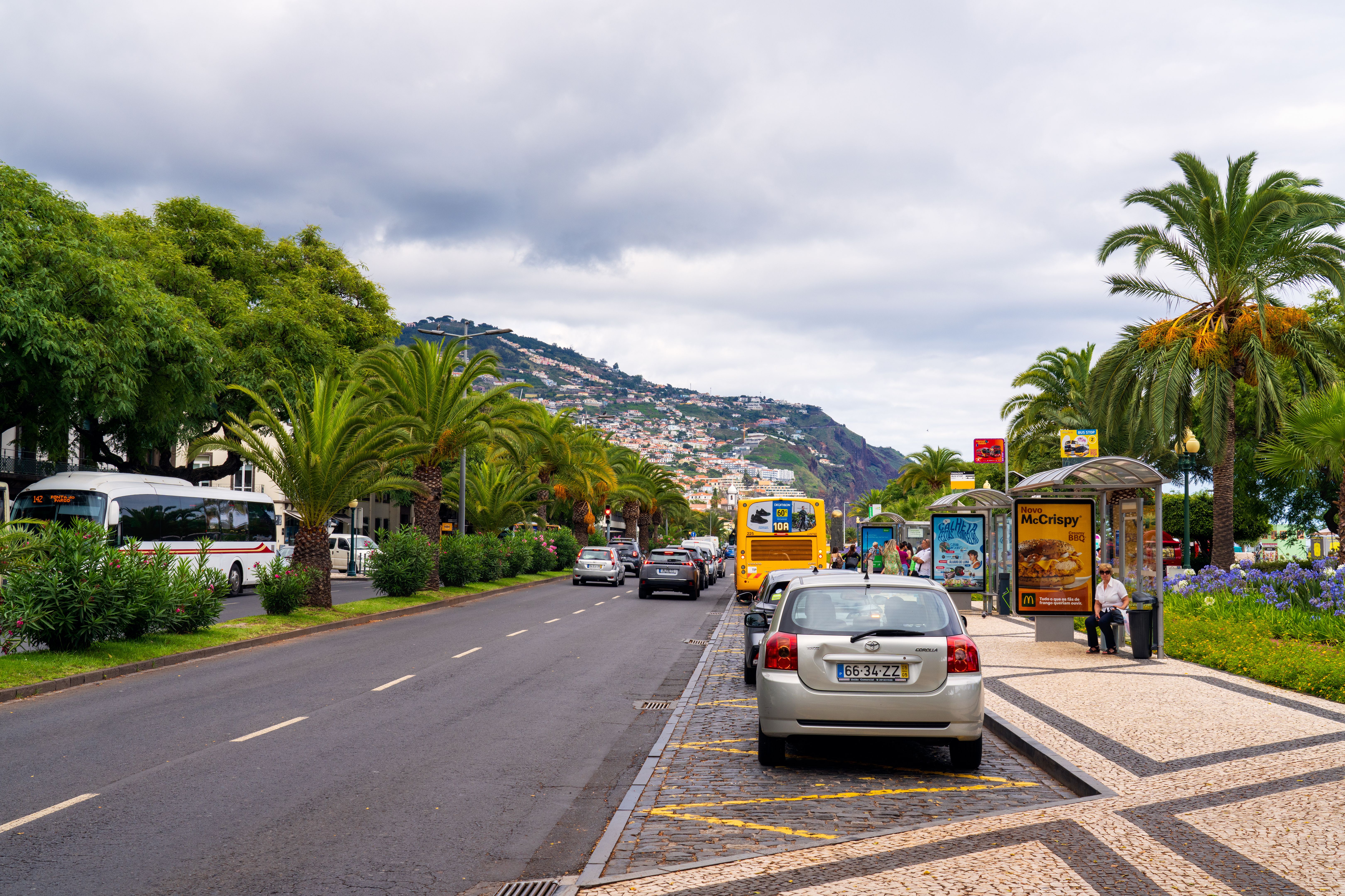 Street view central Funchal on the Island Madeira, Portugal Street view central Funchal on the Island Madeira, Portugal