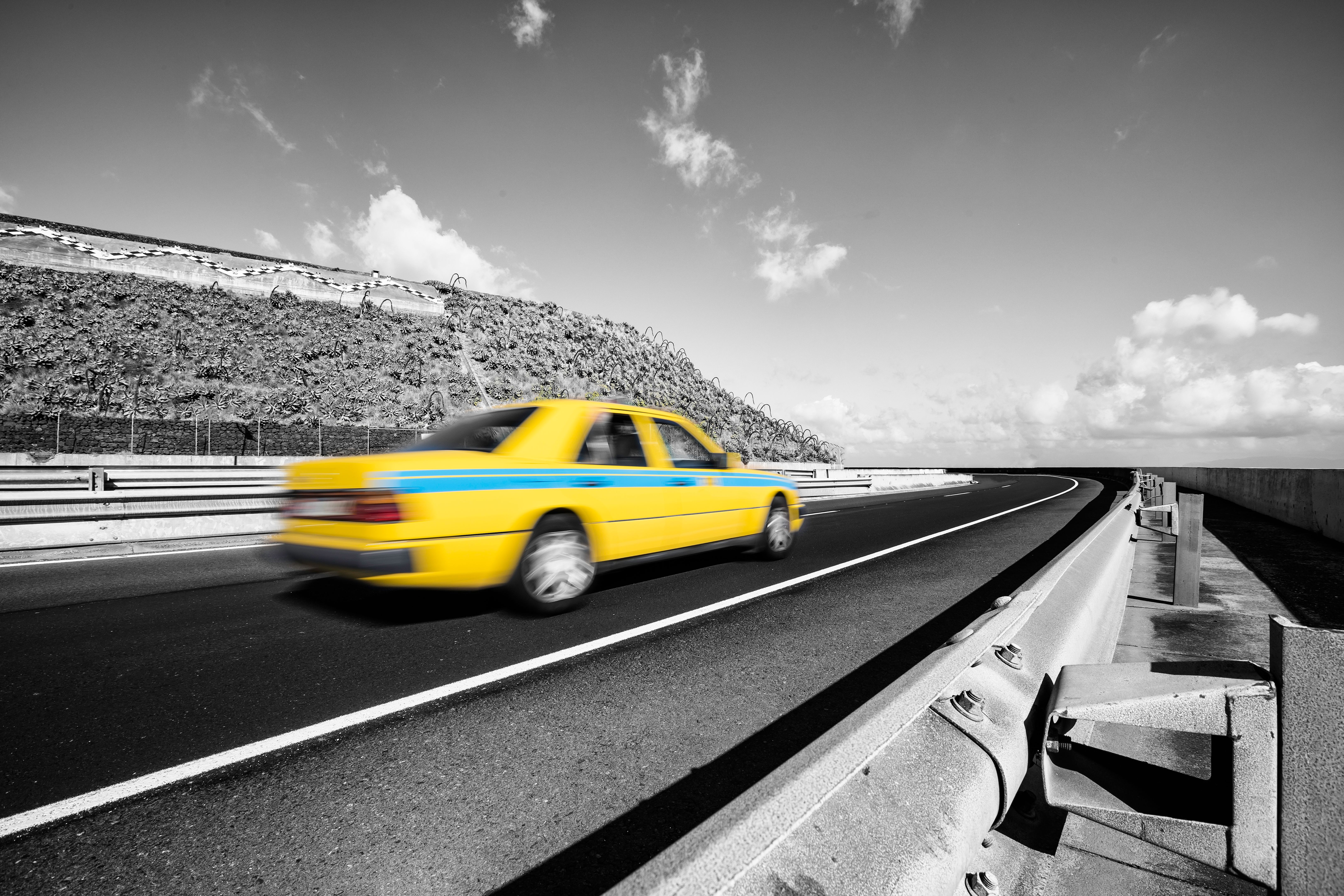 blurred cars on the road blurred cars on the road