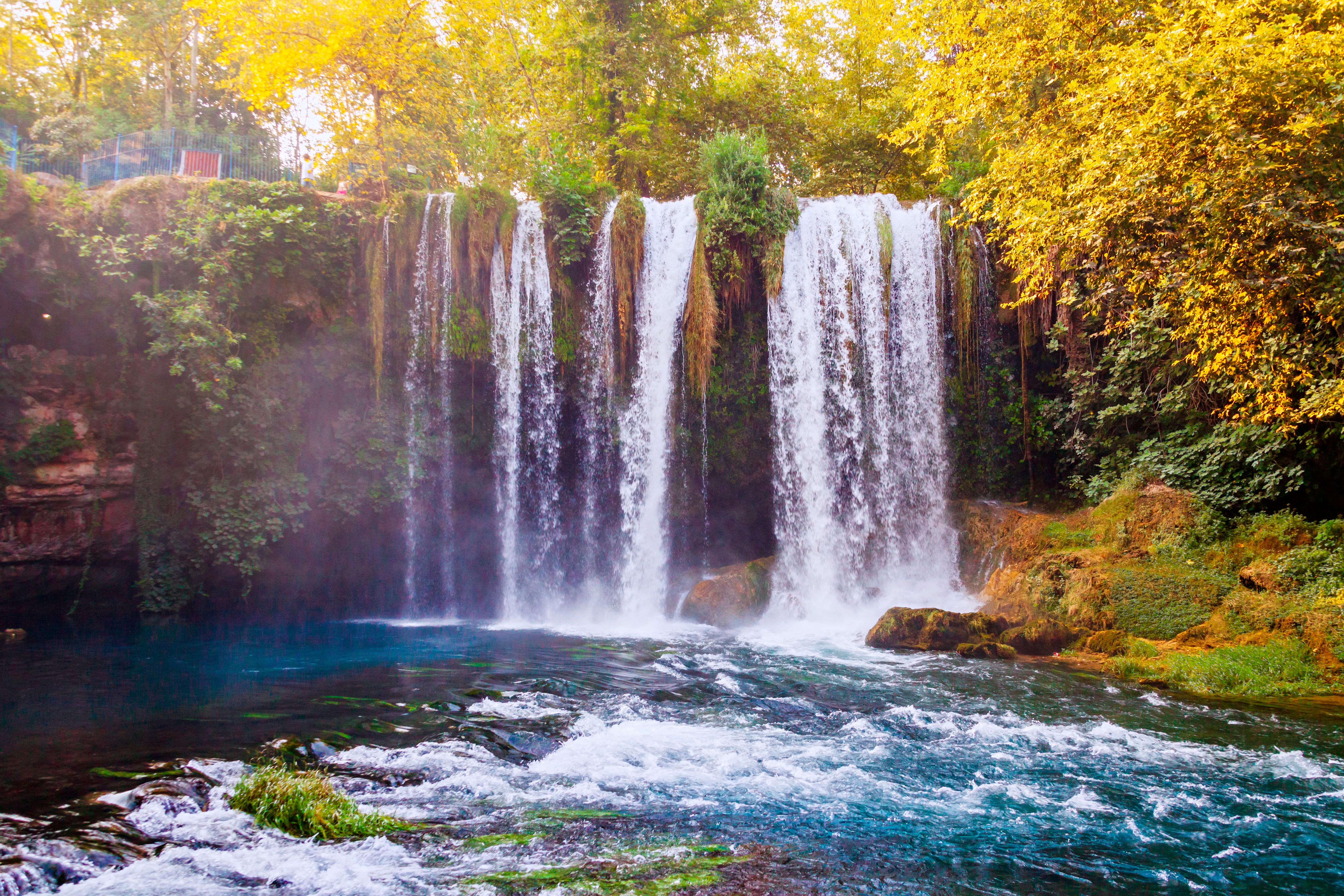 Duden waterfall park in Antalya Turkey