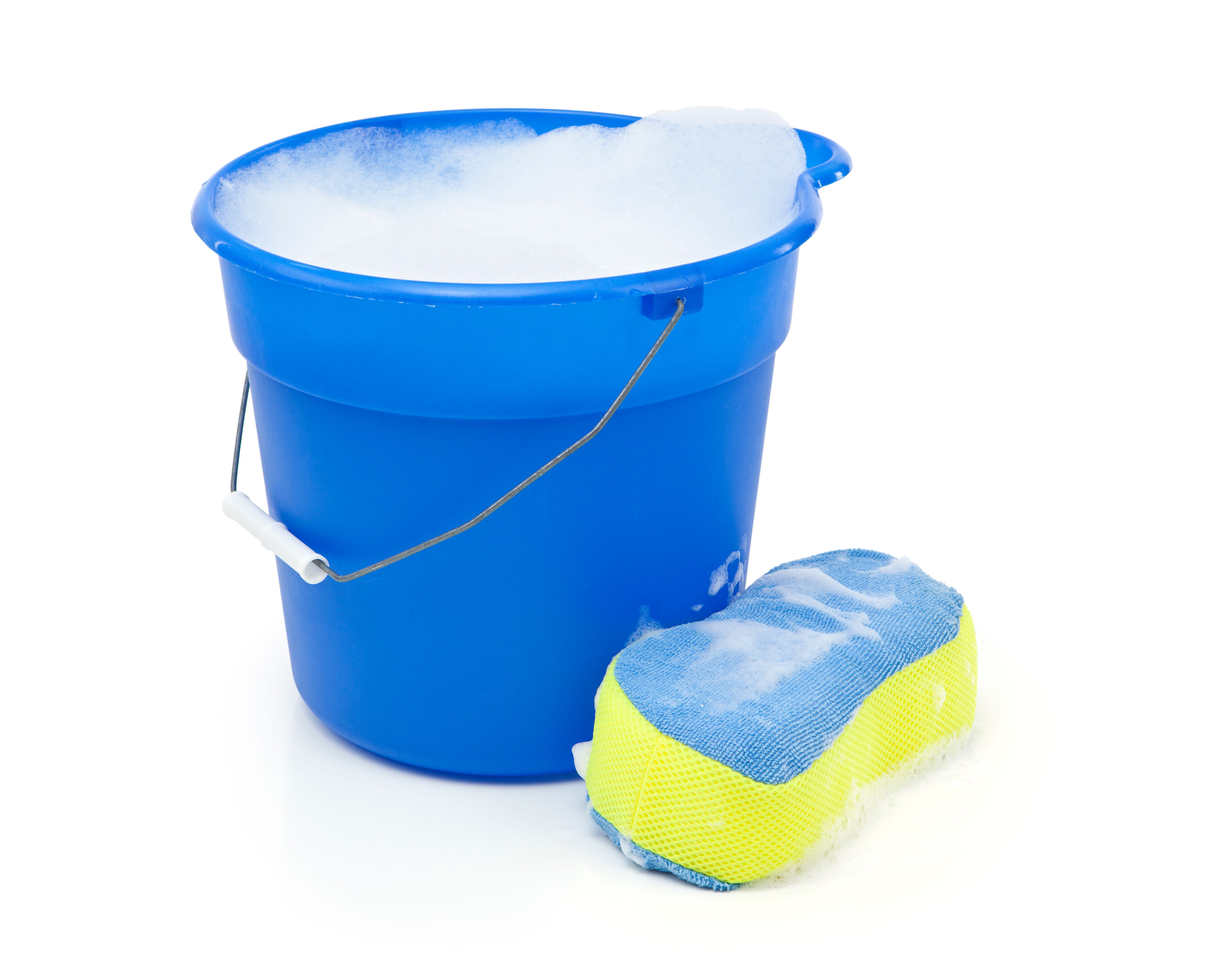 buckets and sponges