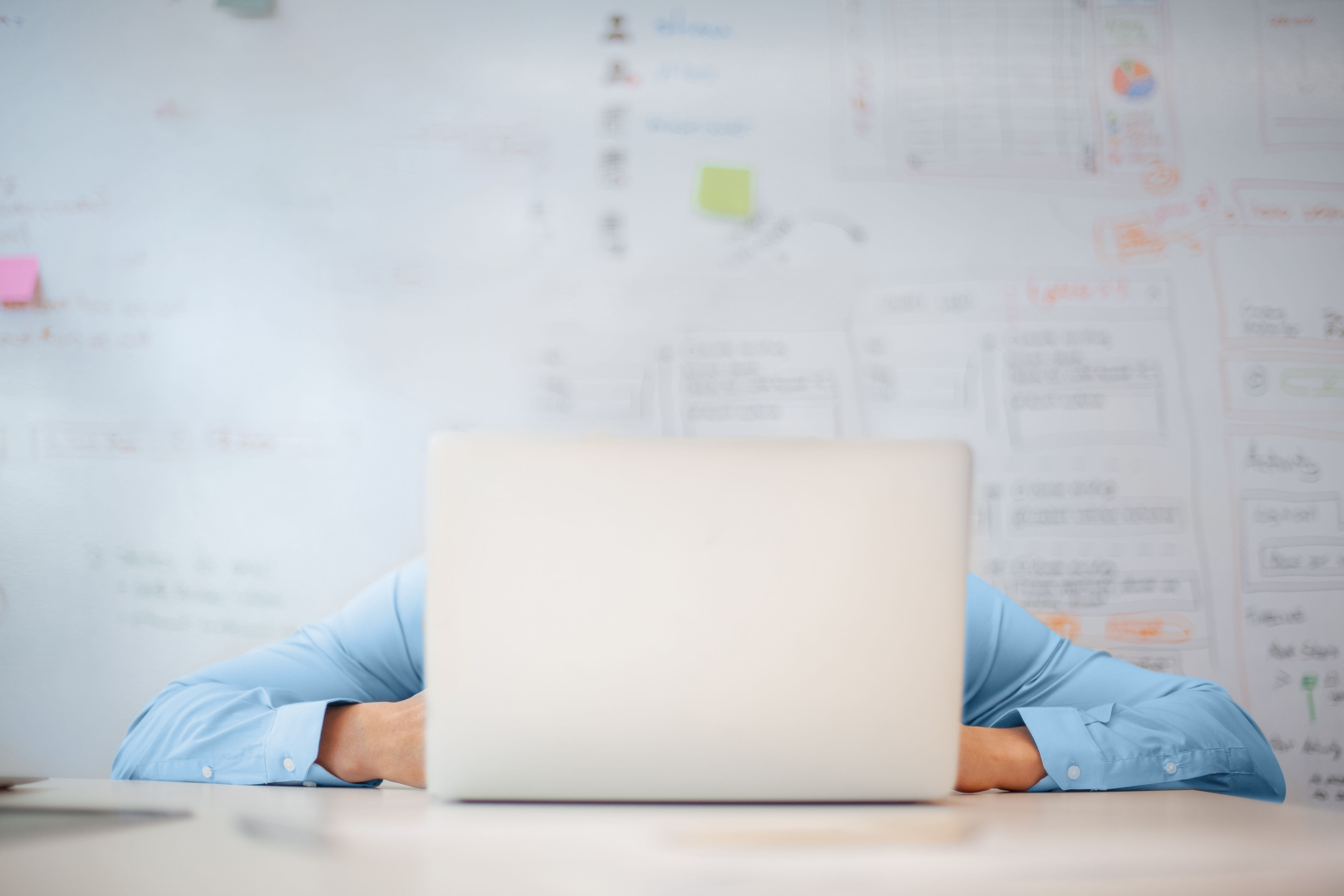 sleeping business person