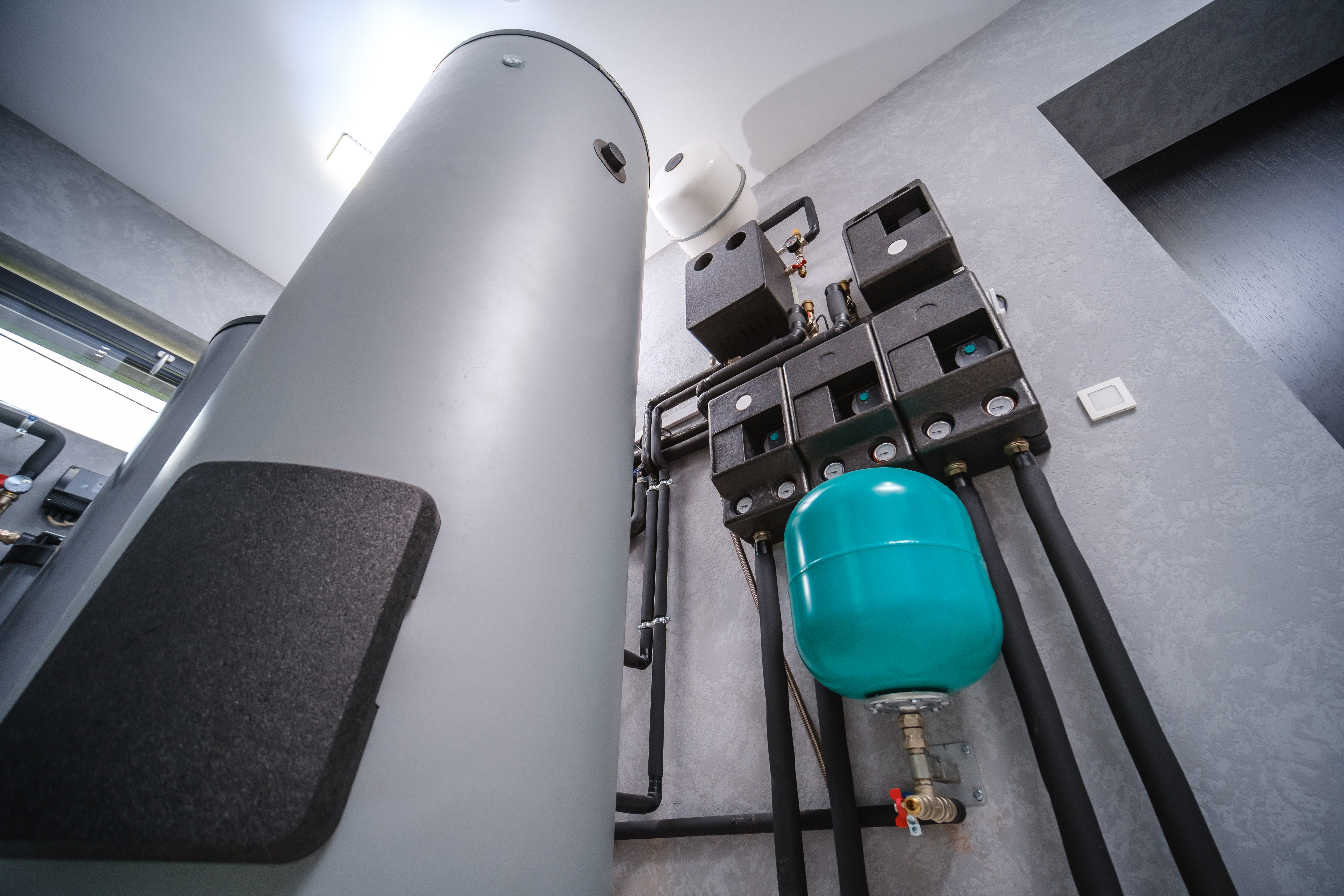 Modern electric boiler room in the house Modern electric boiler room in the house