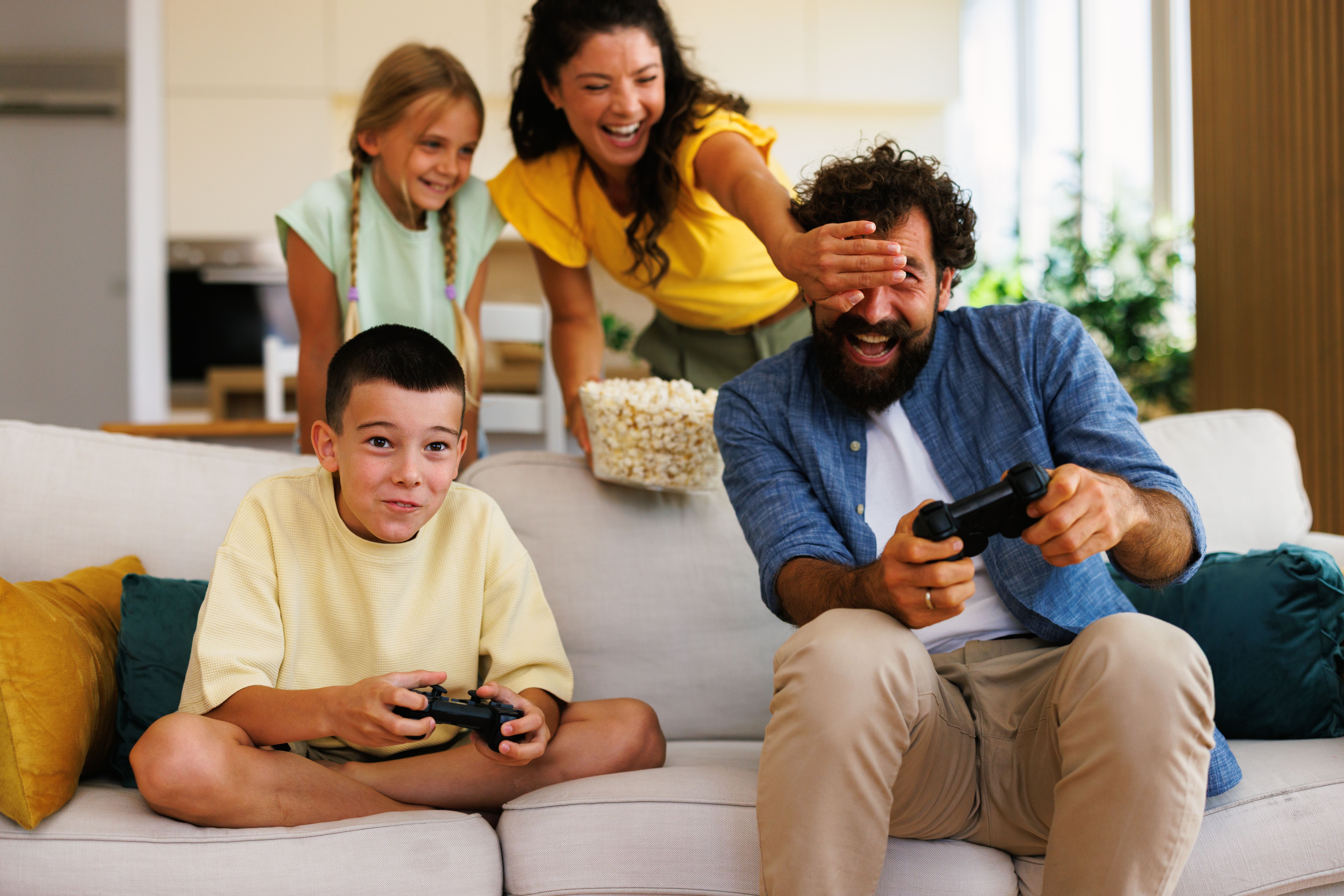 family playing games