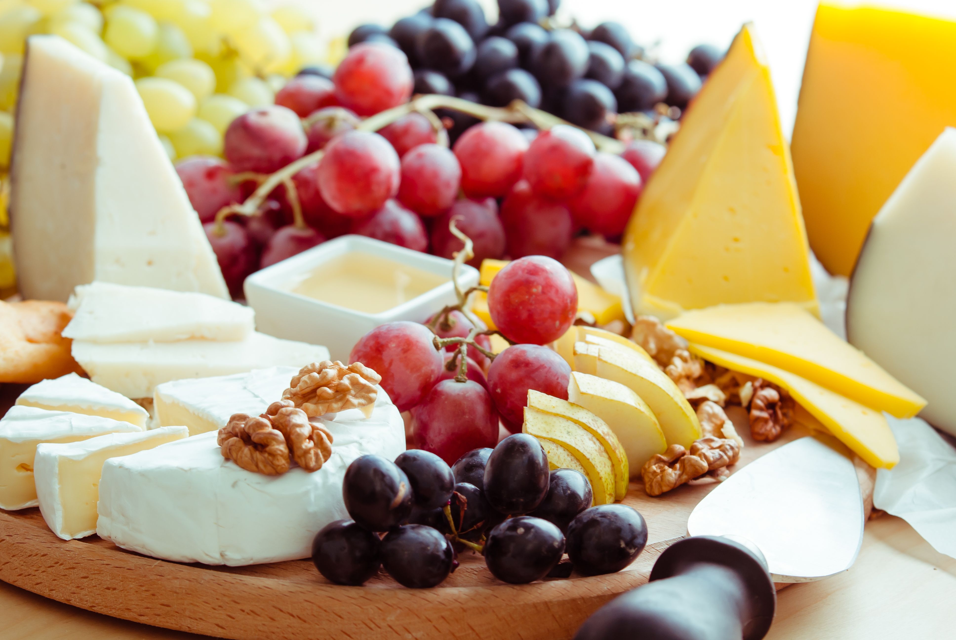 cheese and fruits