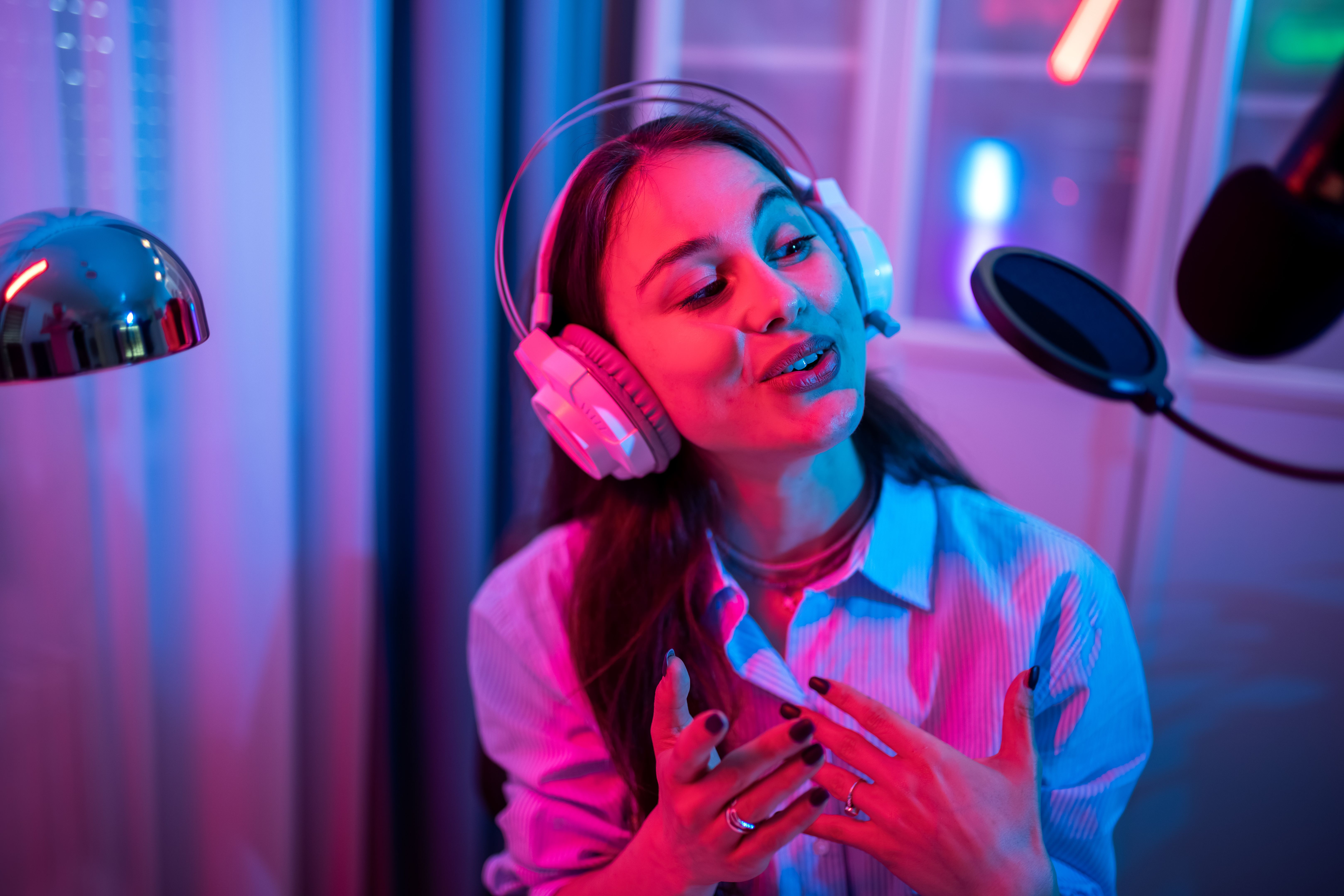 voice over microphone