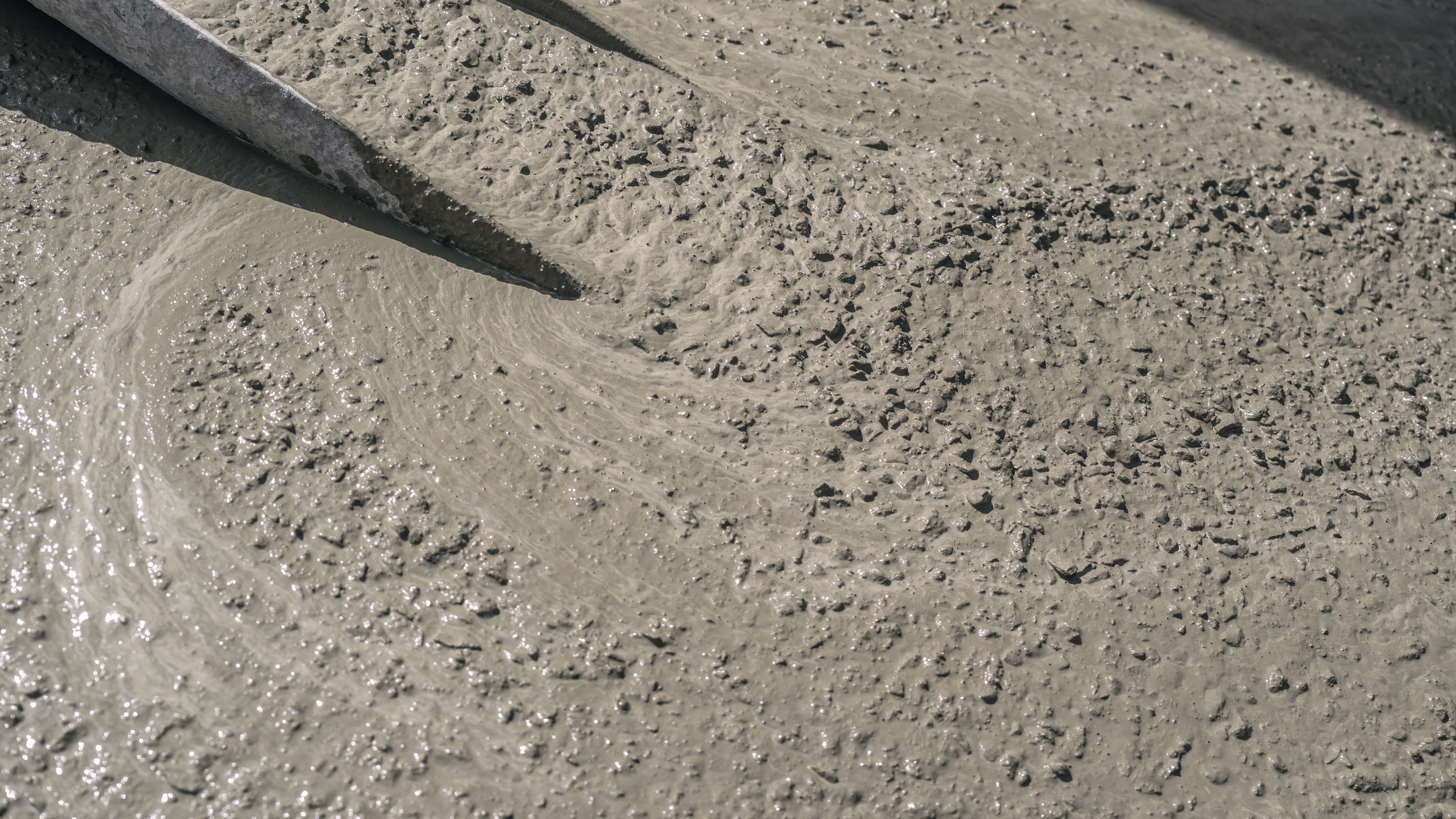 mixing concrete