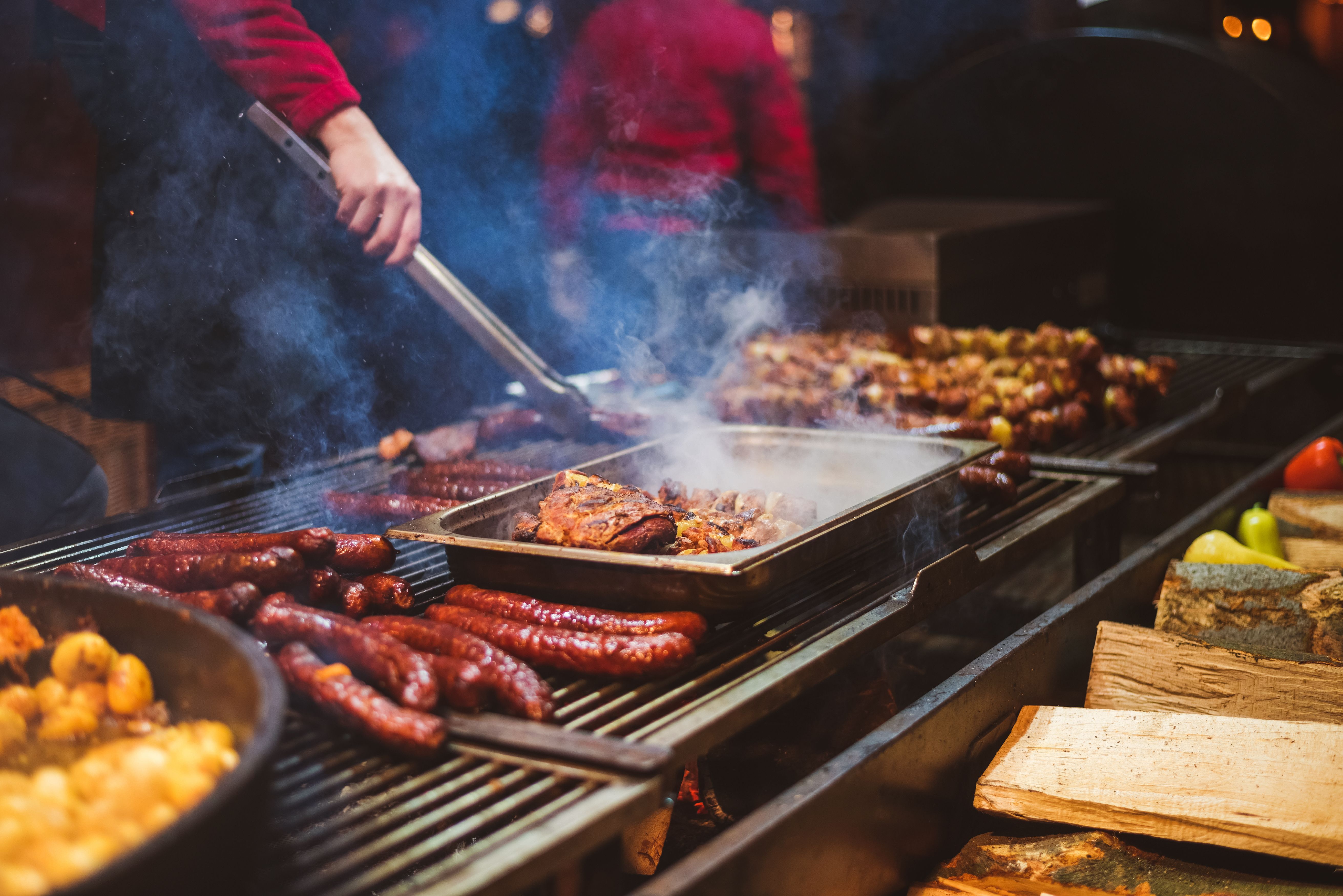cooking sausage