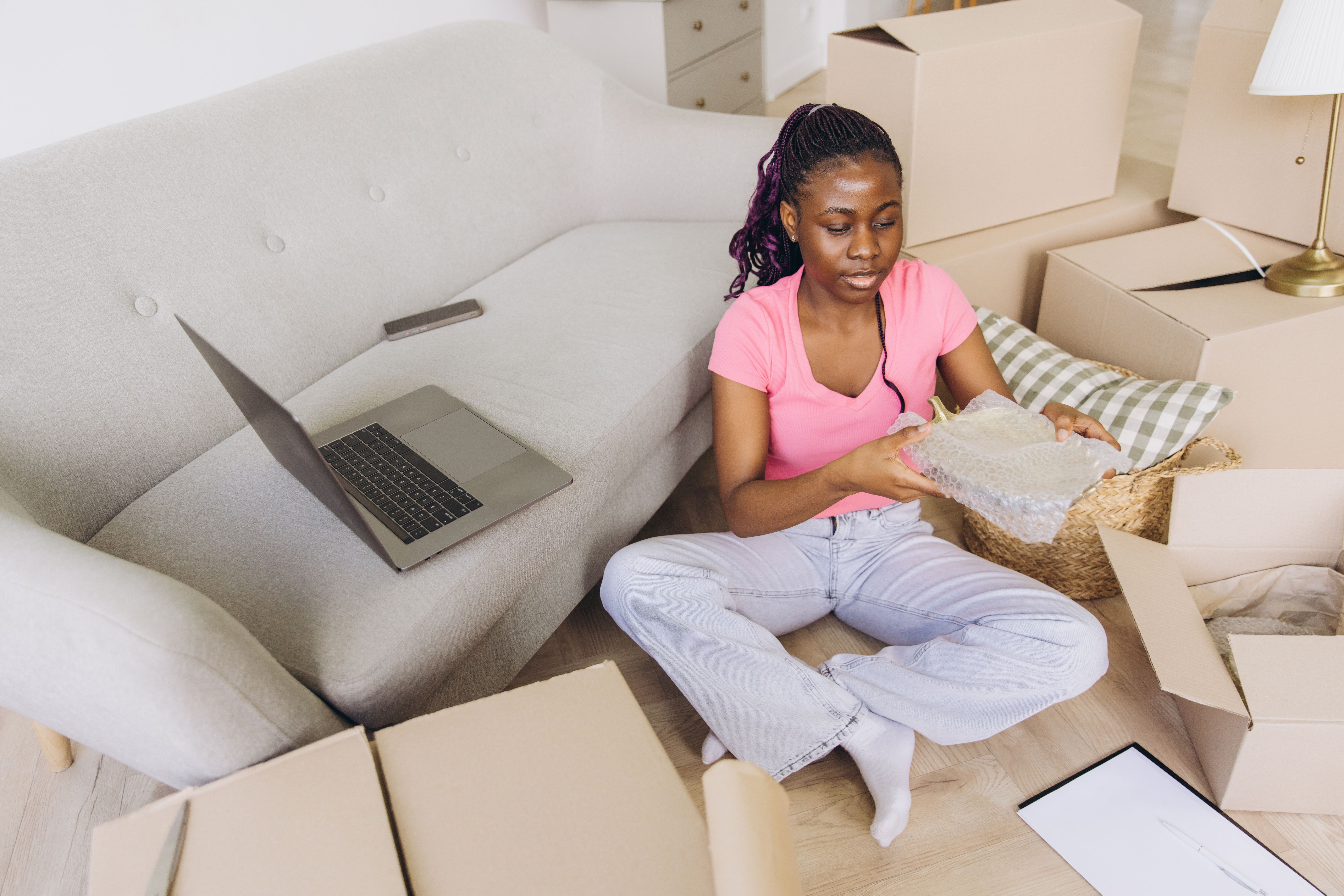 packing office items