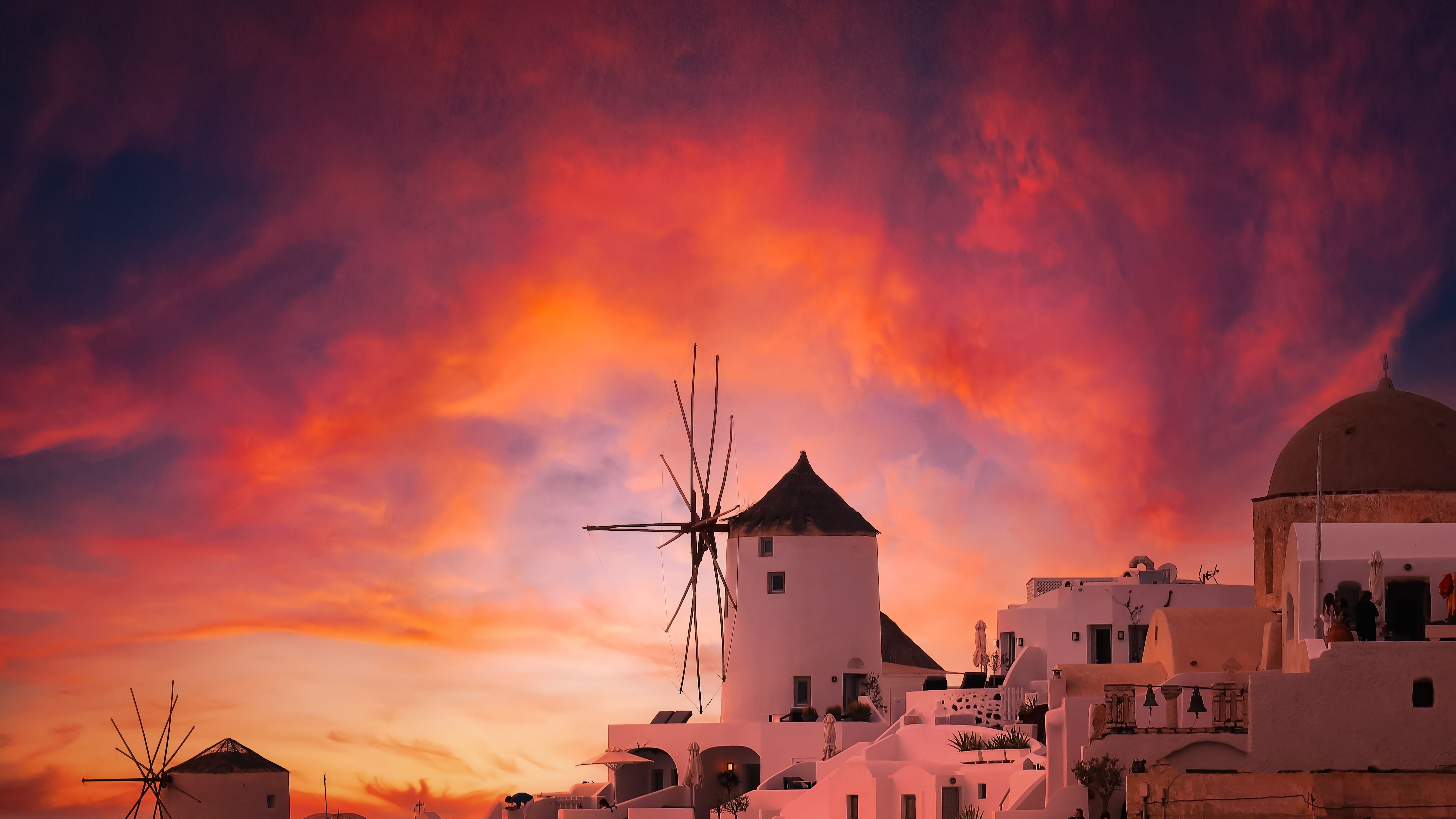 romantic sunset santorini
