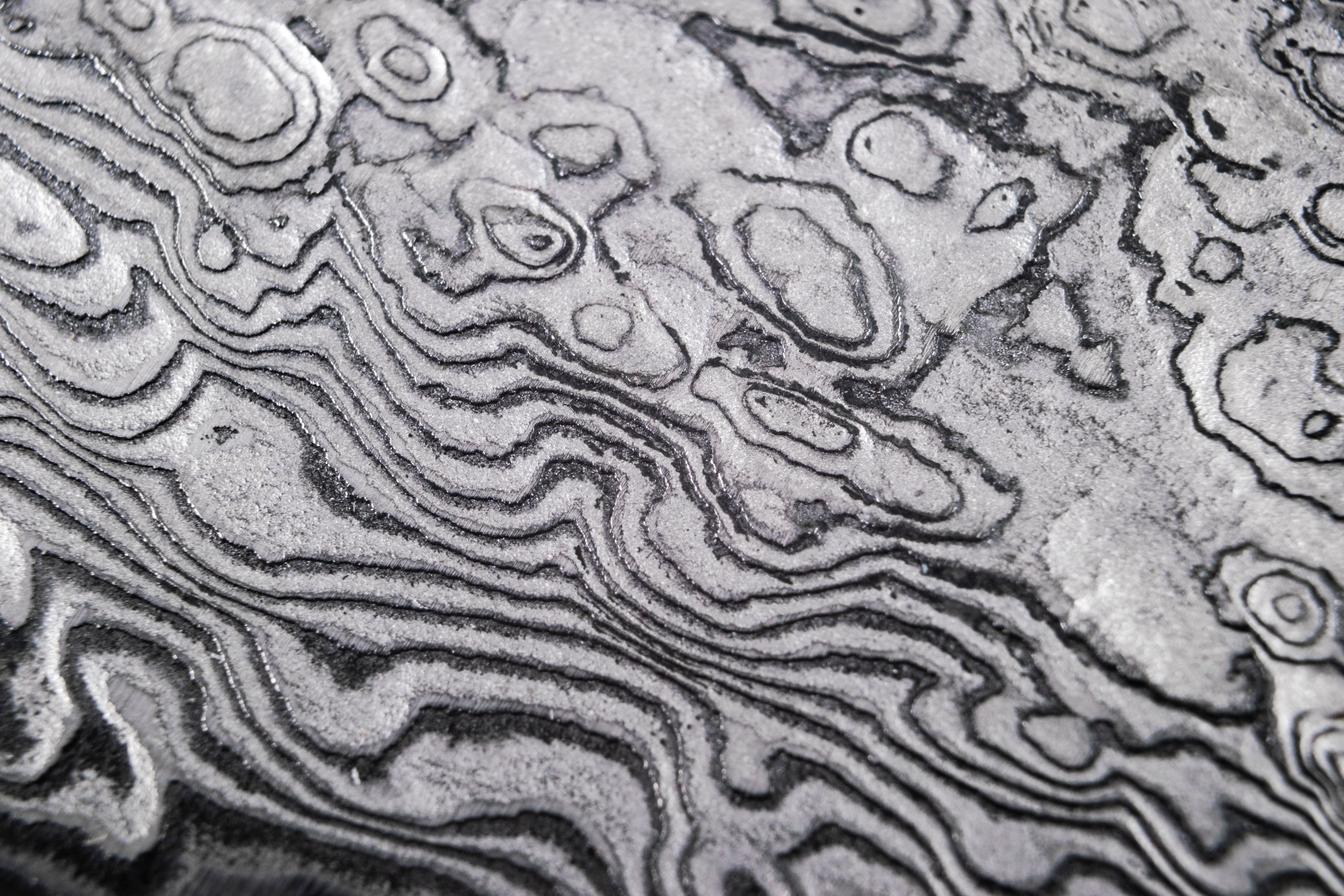 damascus steel closeup