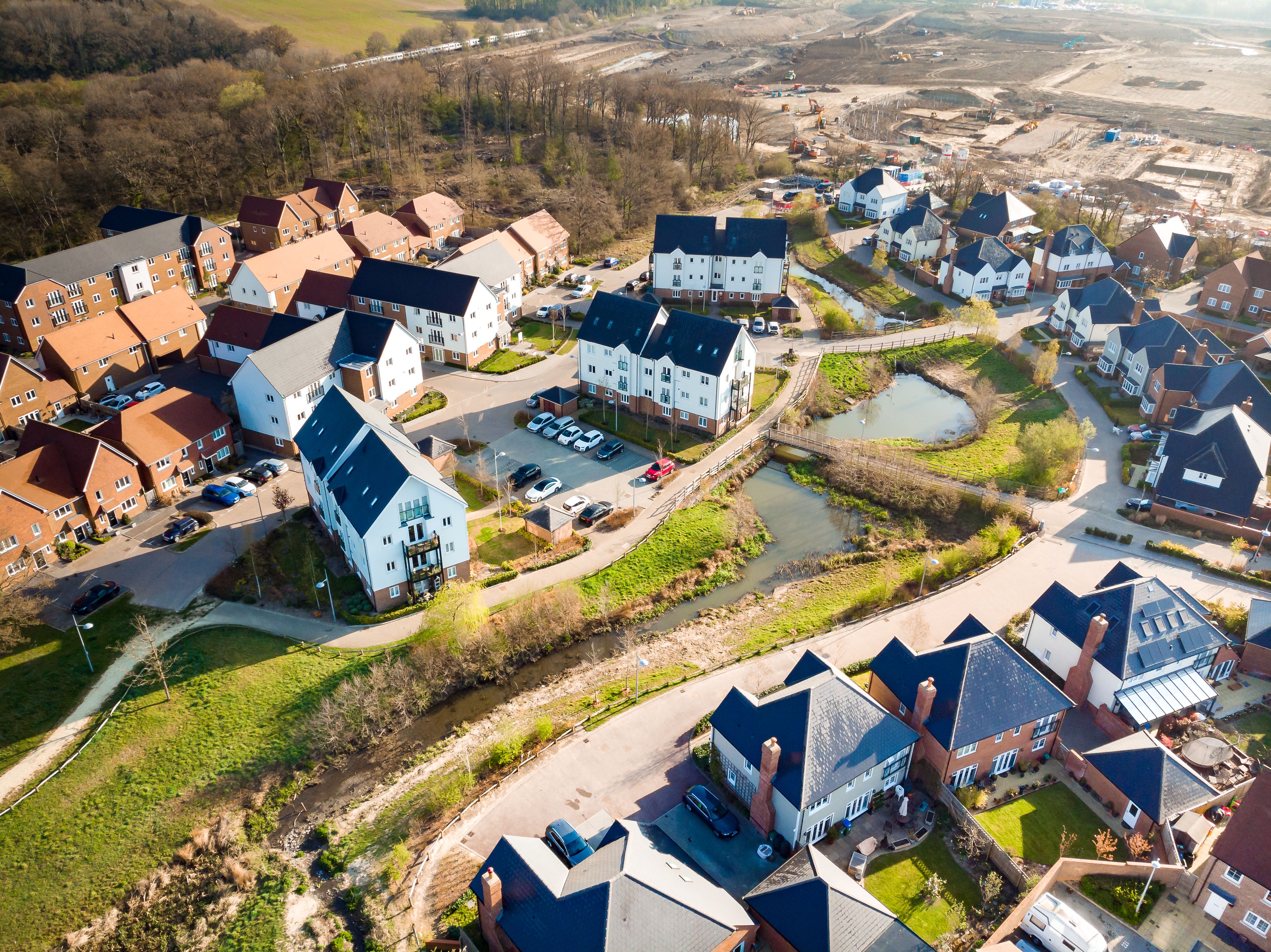 New housing development from above