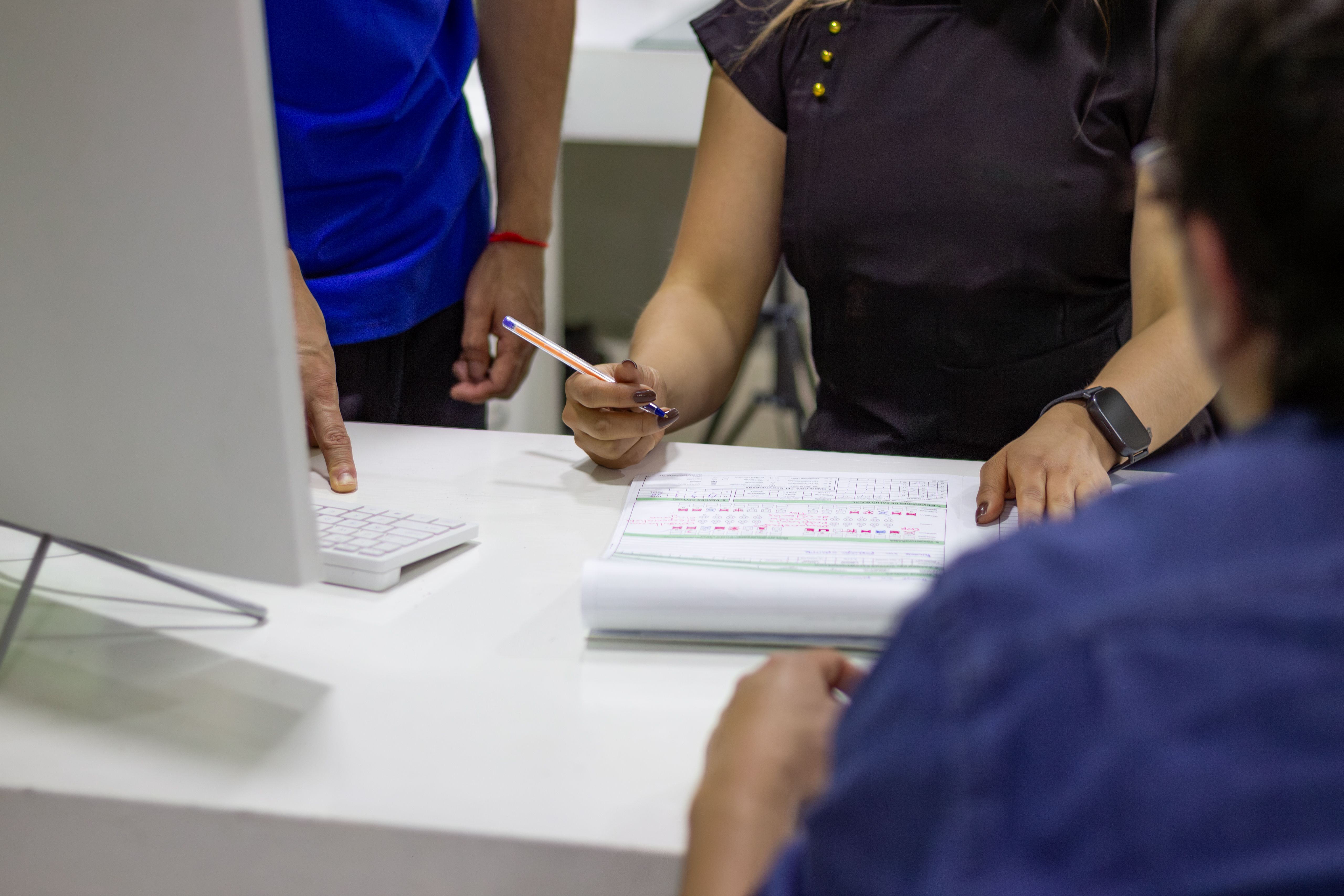 people checking lottery