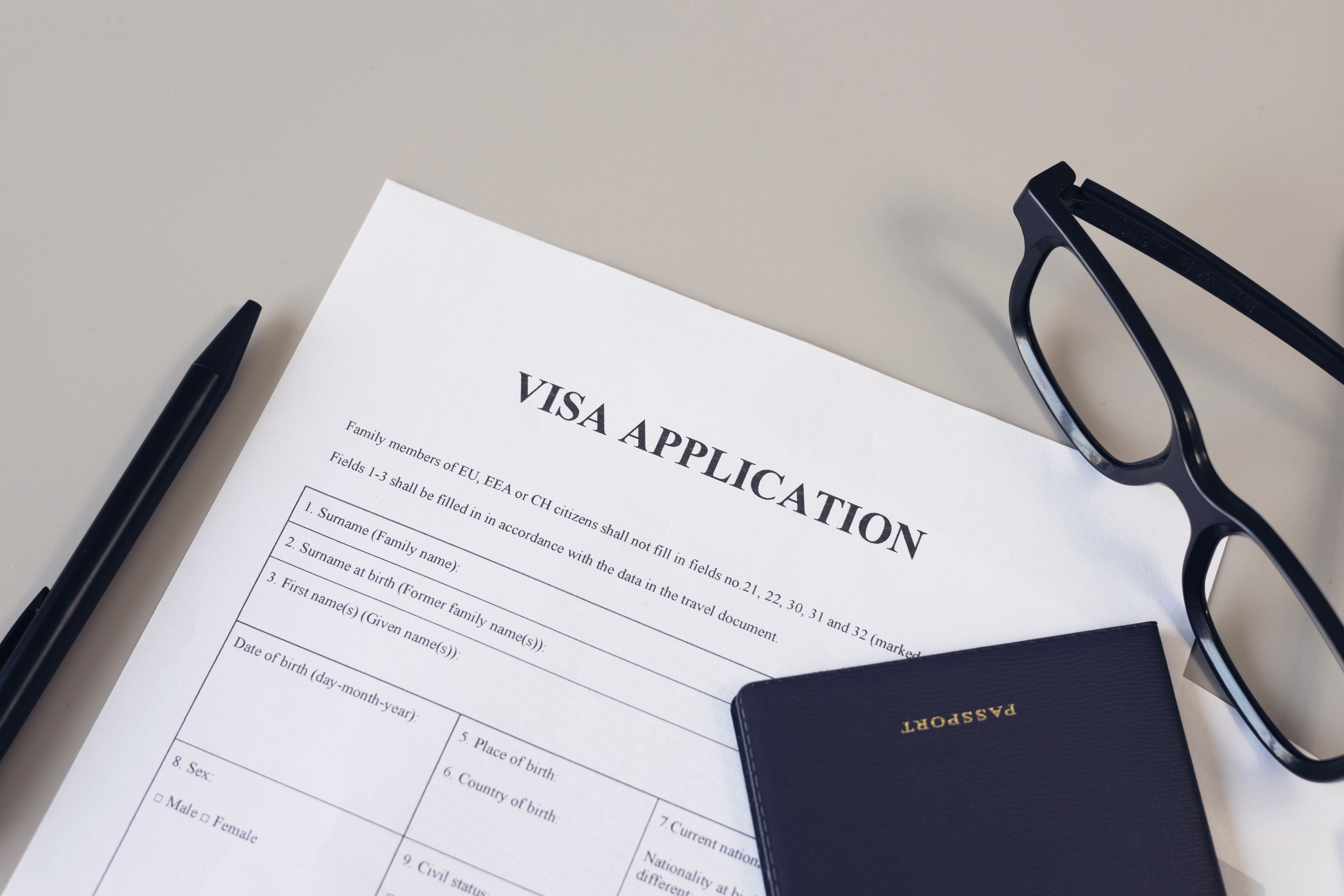 visa application form