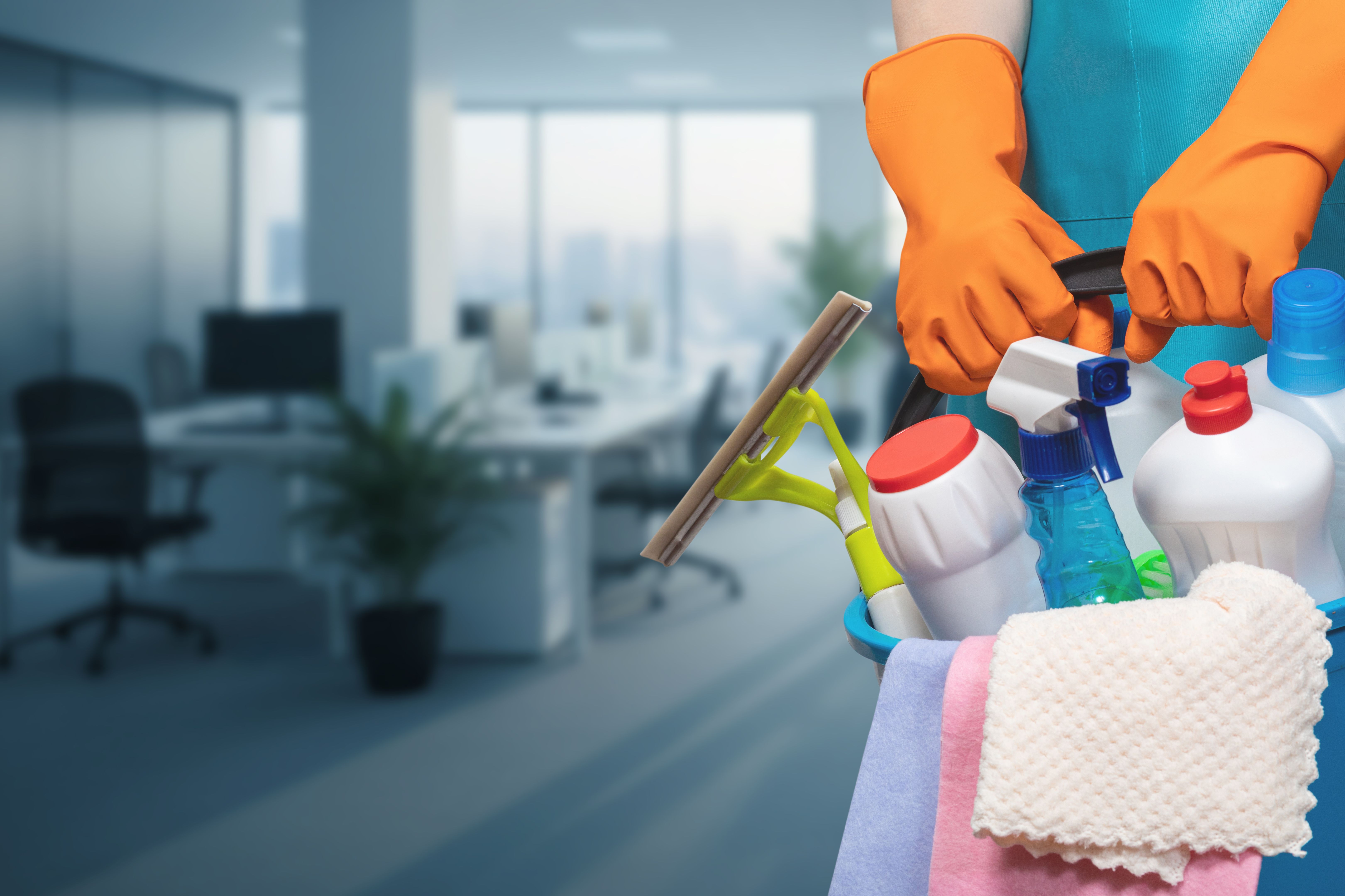 office cleaning team