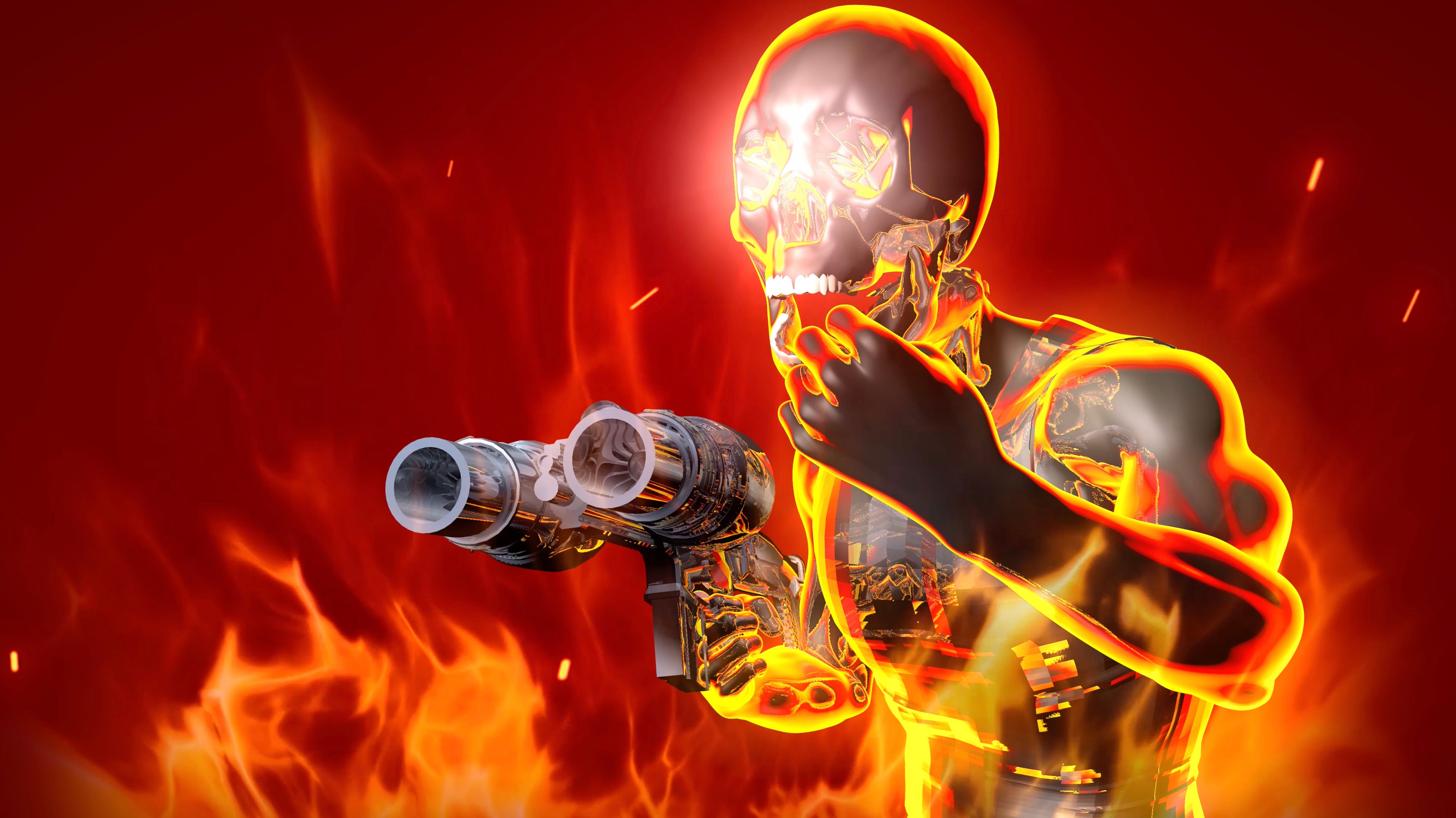 Skull Warrior in Hell