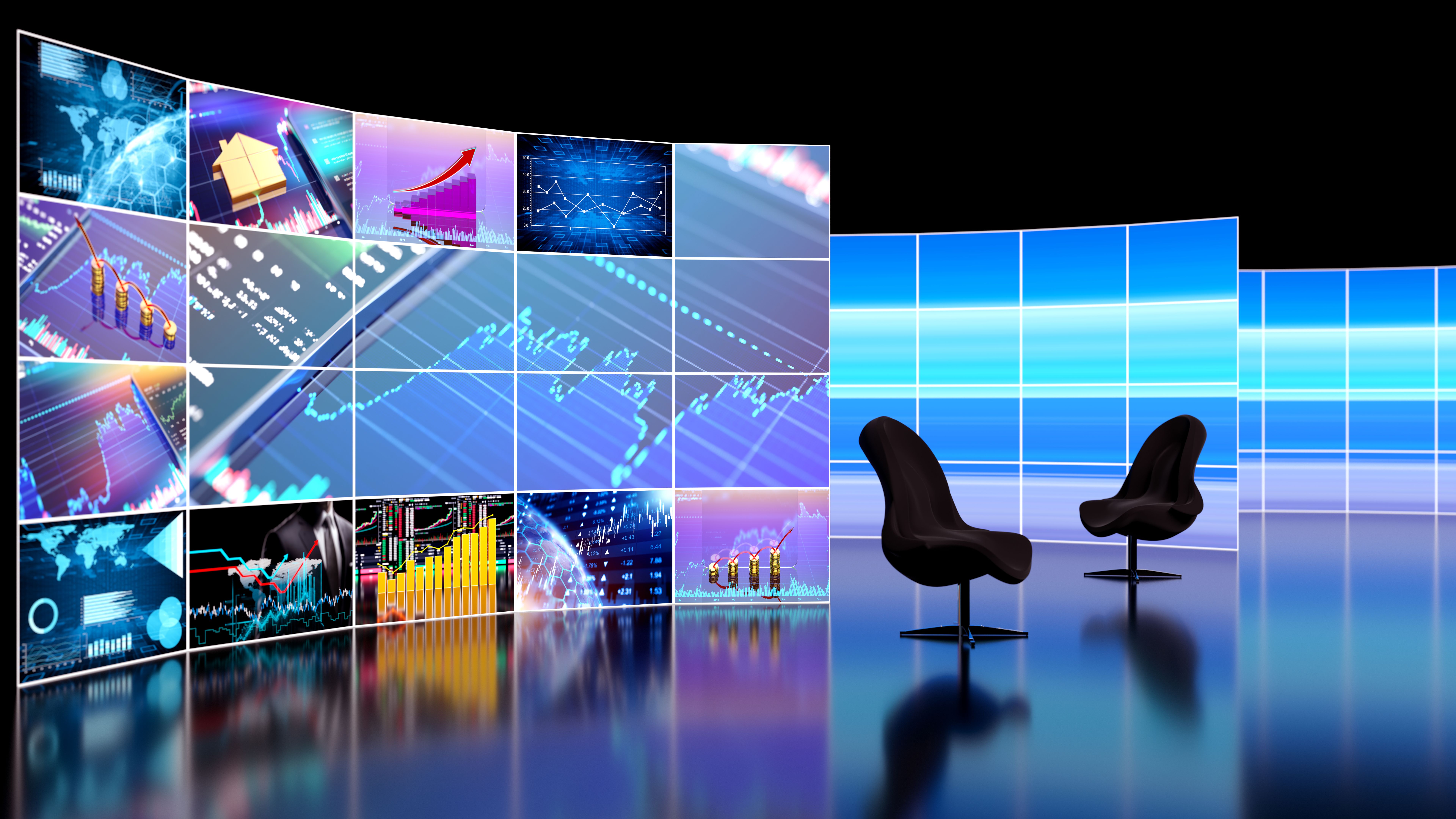 news broadcast studio