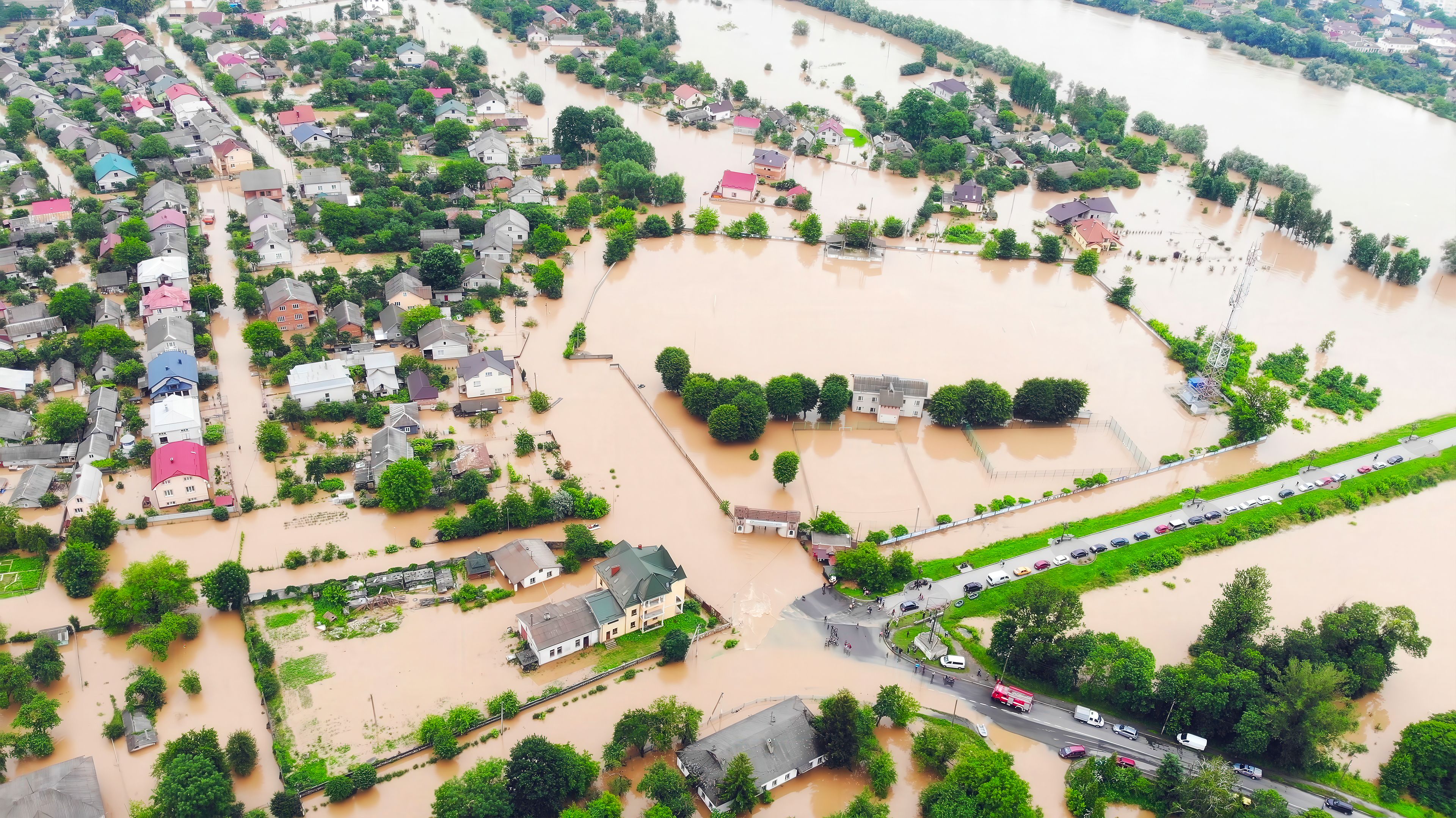 flooded area