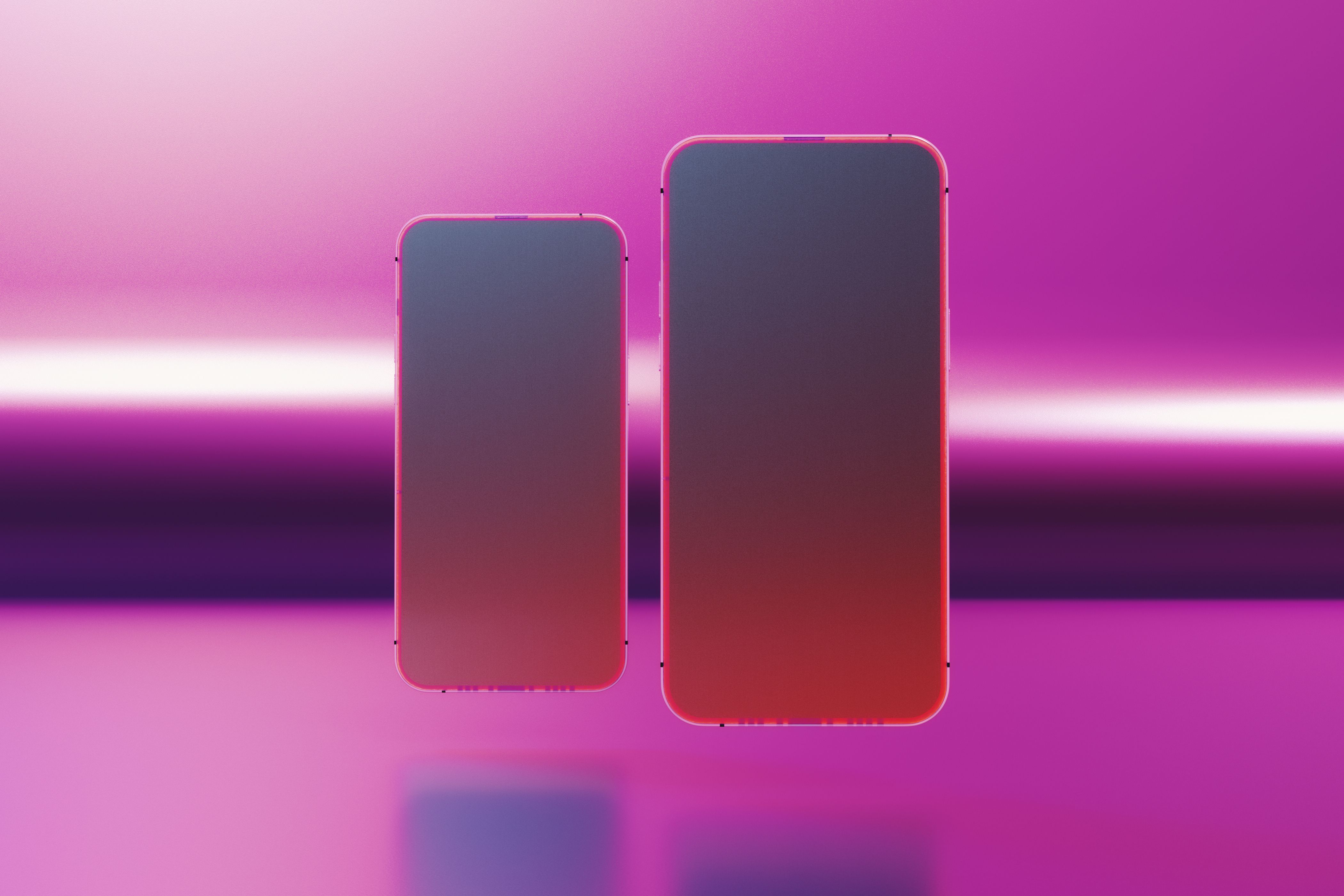 Blank modern smart phones