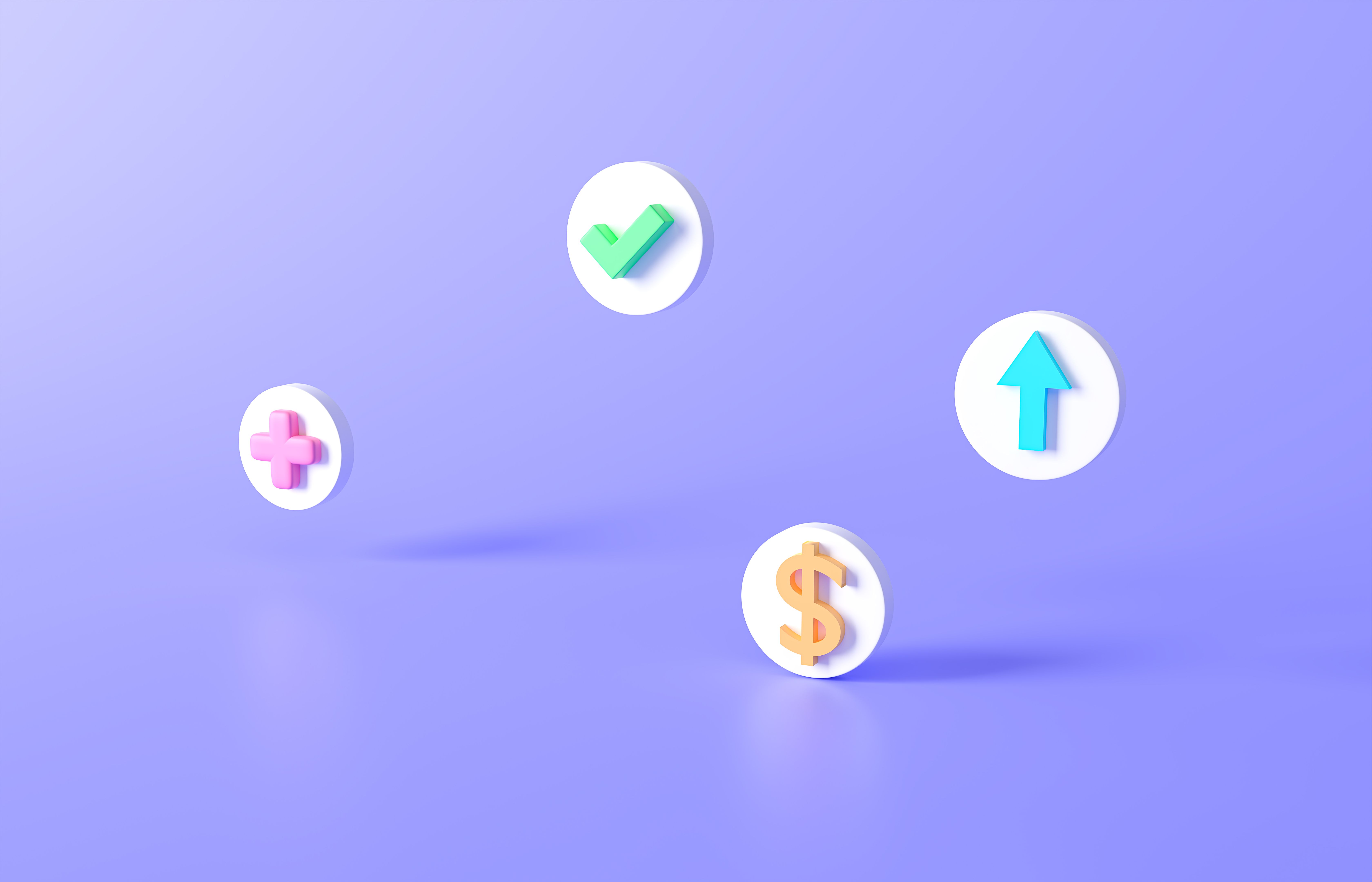 3D rendering SEO plus ,correct check, dollar up ,arrow  floating Optimization, stock trading, data web analytics, and SEO marketing concept. target and stock Business money-saving illustration