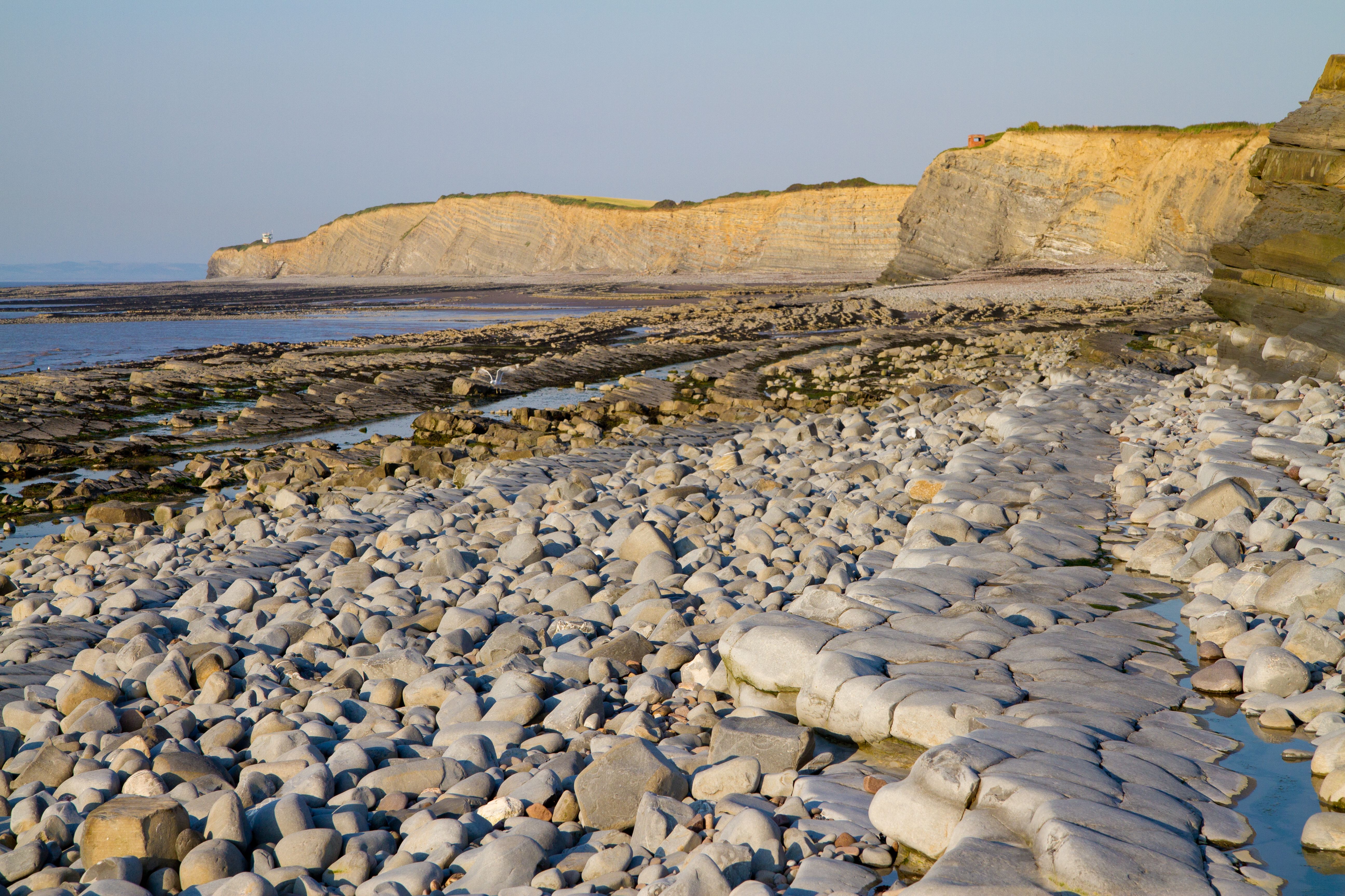 Kilve beach in Somerset England