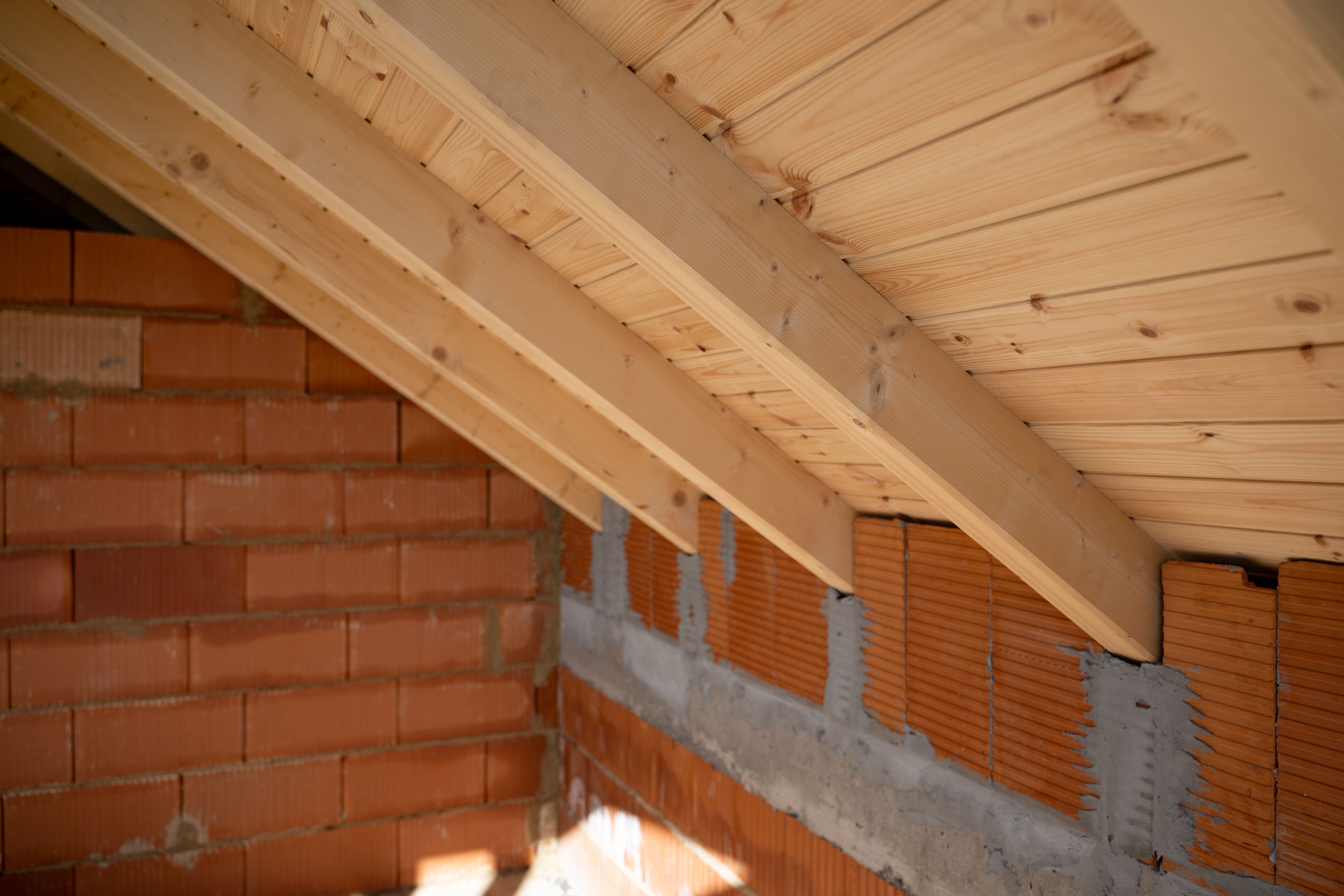 wood beams installation