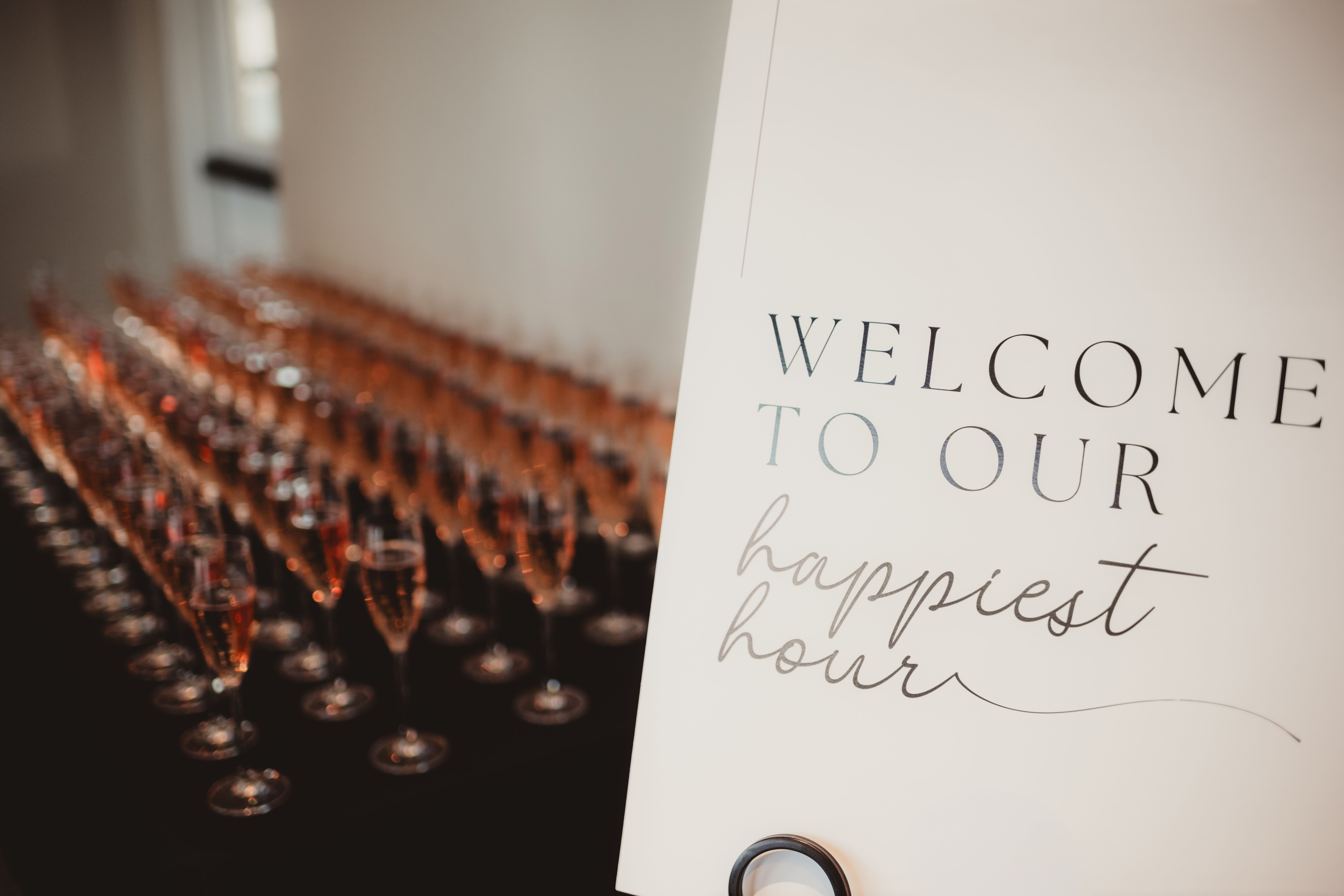 mocktail wedding reception