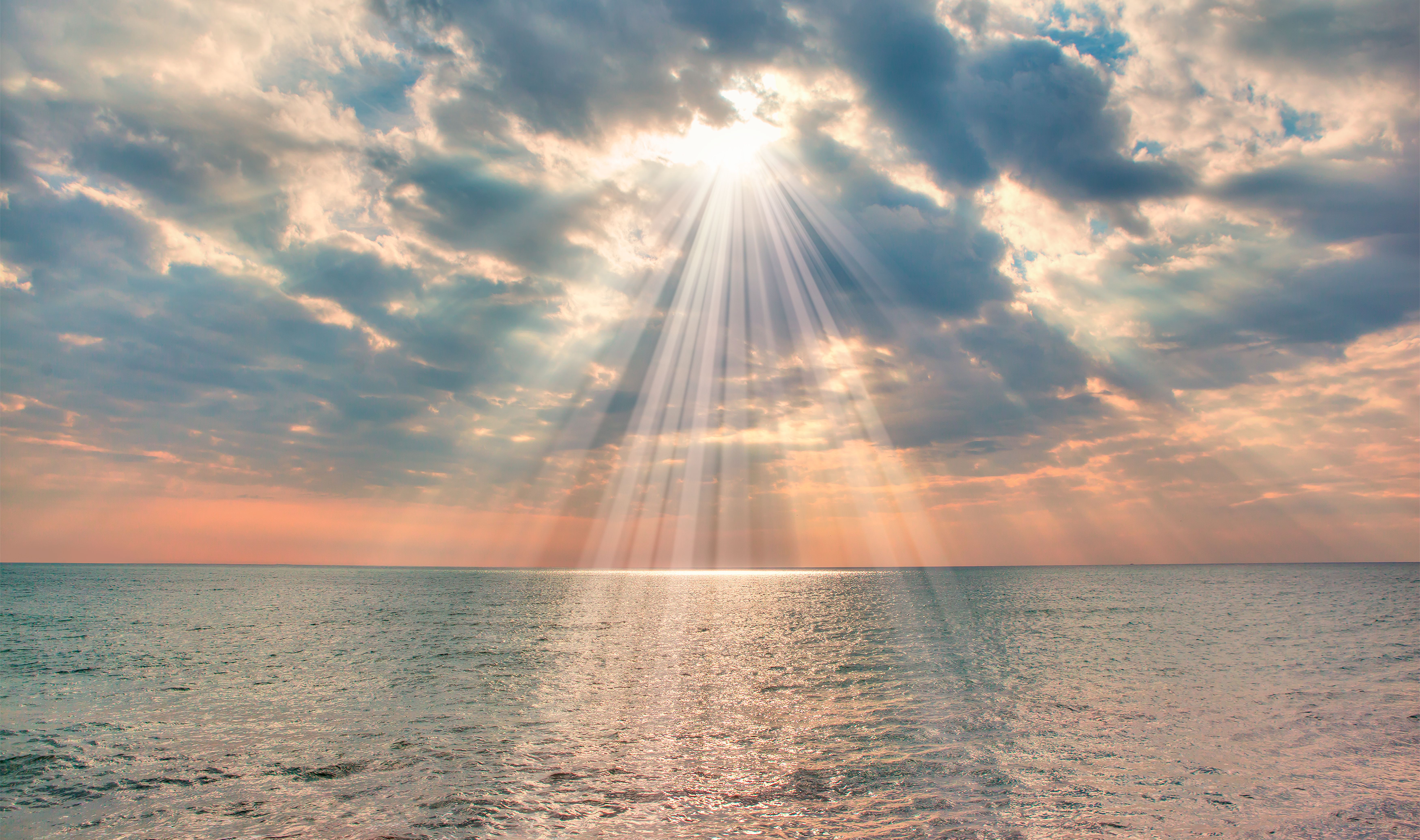 Spectacular sunset over the sea, coast of Alanya Turkey