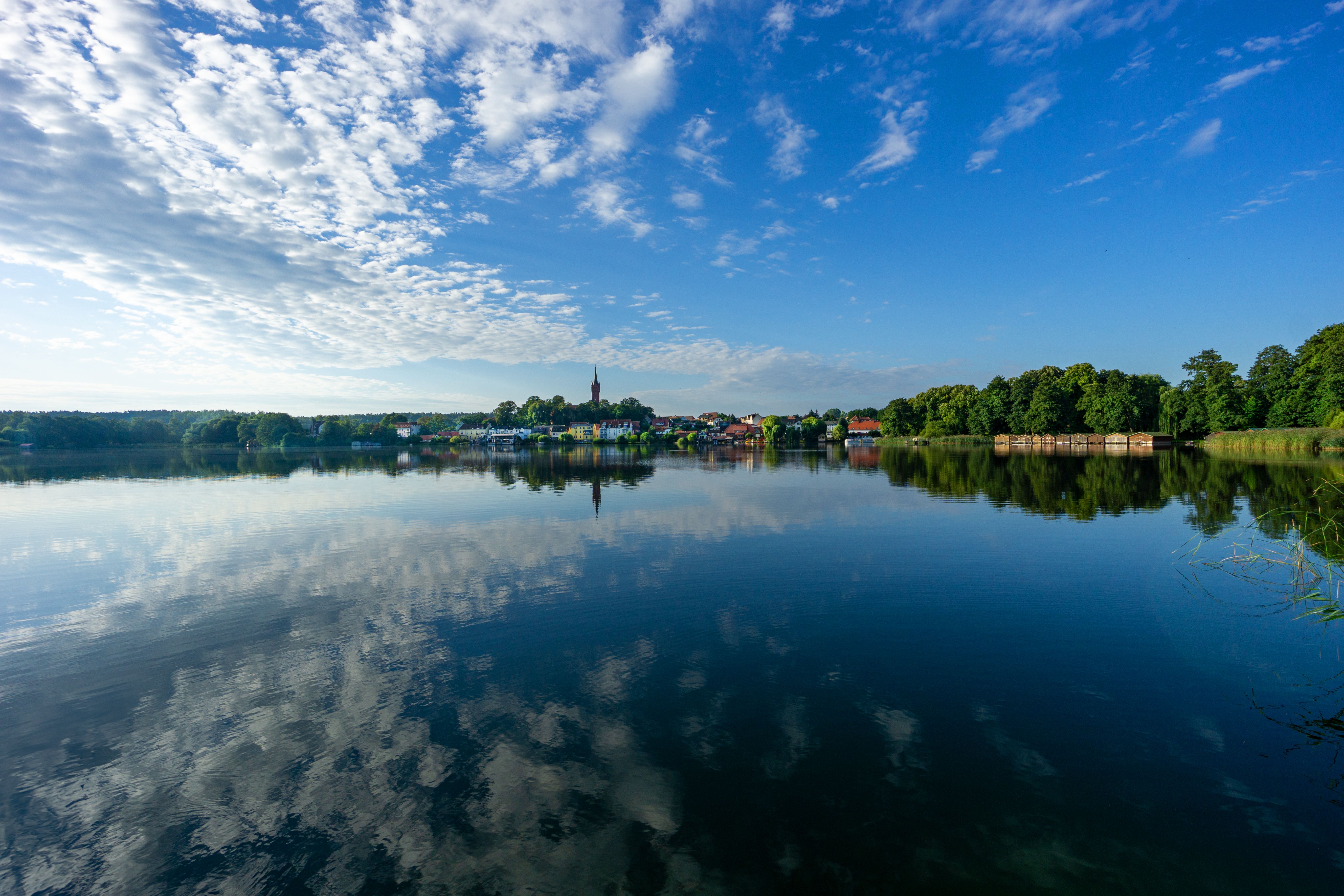 view to church of Feldberger Seenlandschaft - Mecklenburg, Germany