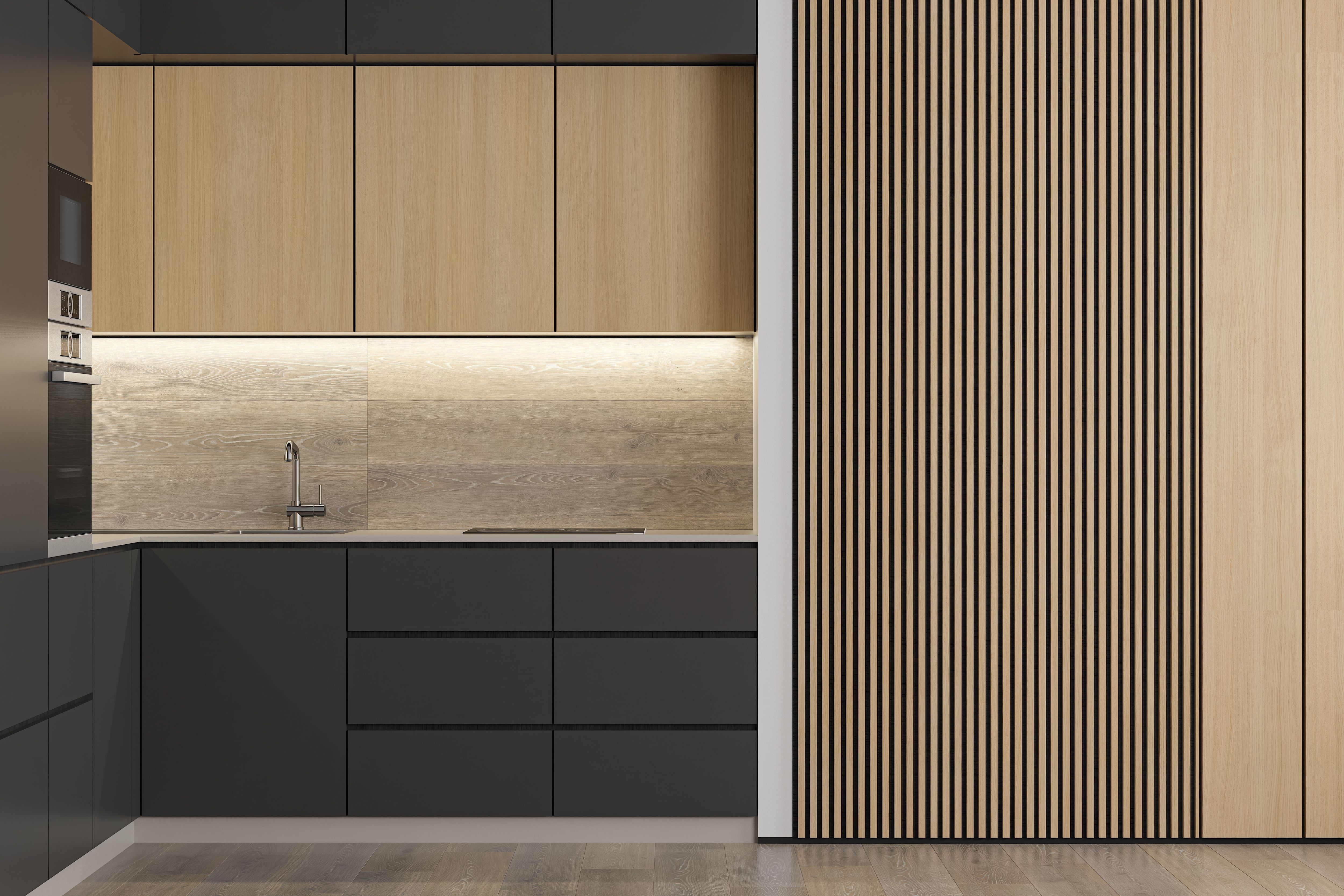 wood cabinets