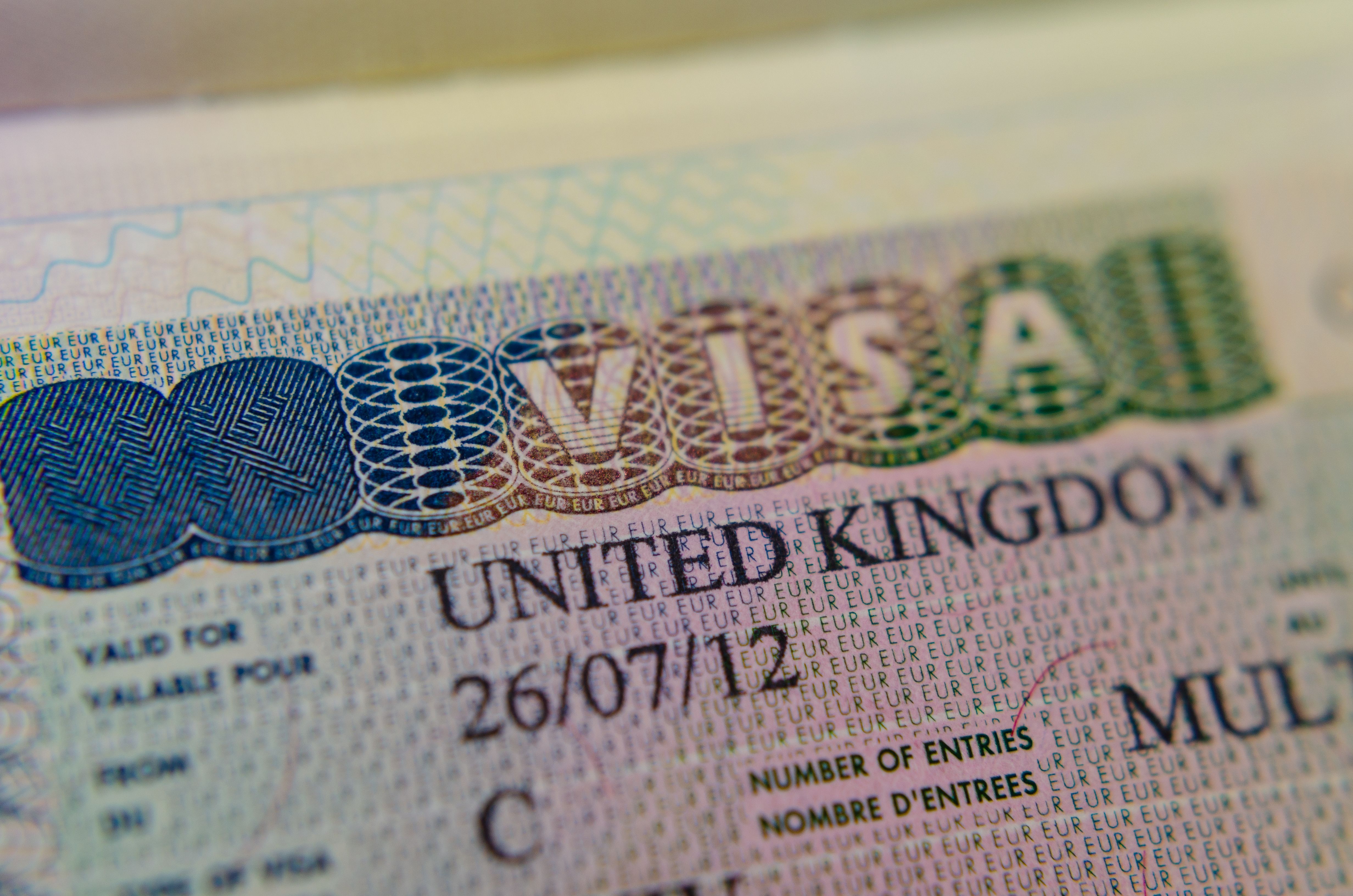 UK Multiple Entry Visa (Type C) sticker in the passport. UK Multiple Entry Visa (Type C) sticker in the passport.