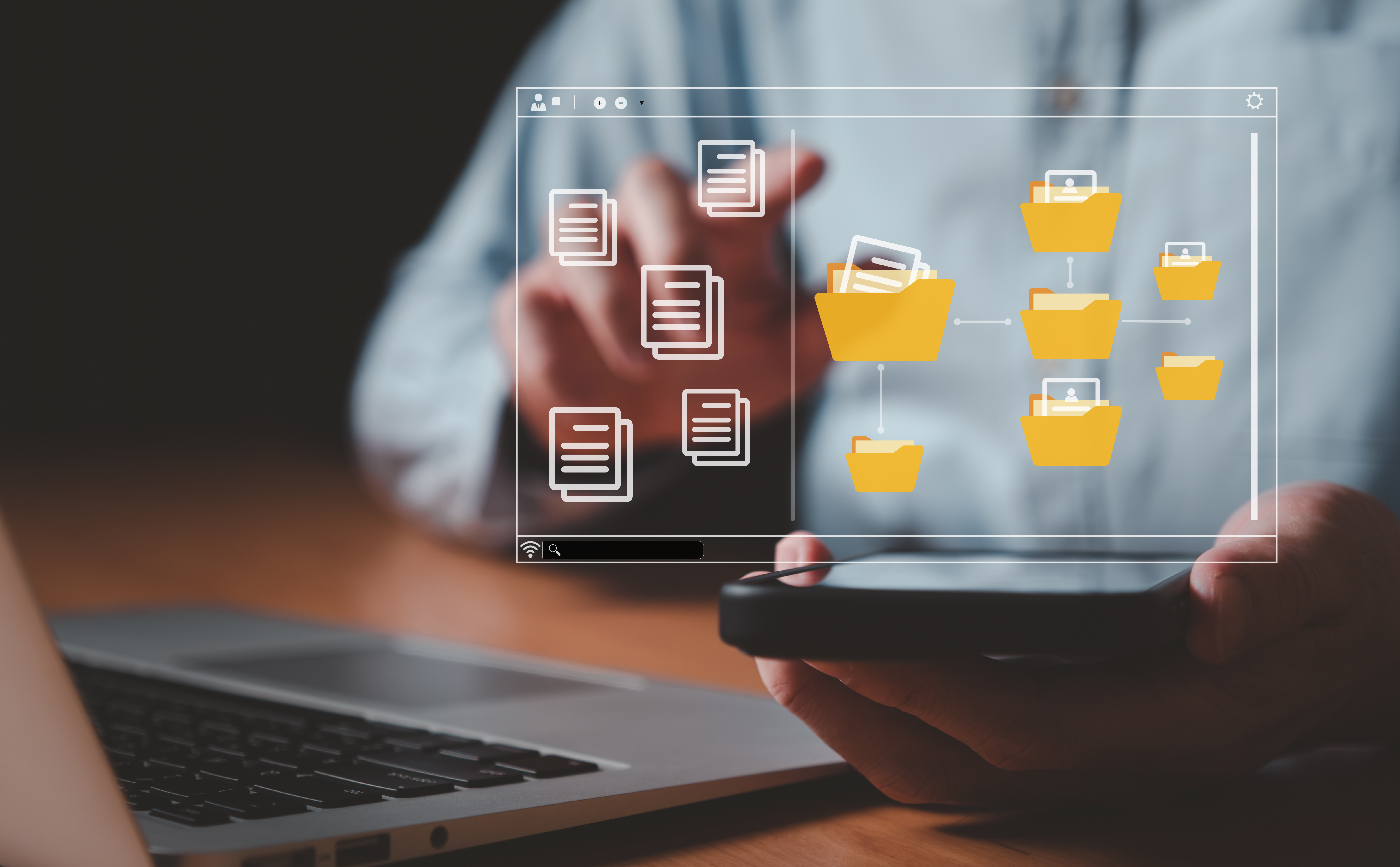 Entrepreneur using electronic devices for store customer data to gain customer insight in order to create marketing campaign that can help to increase sale and identify potential customer.